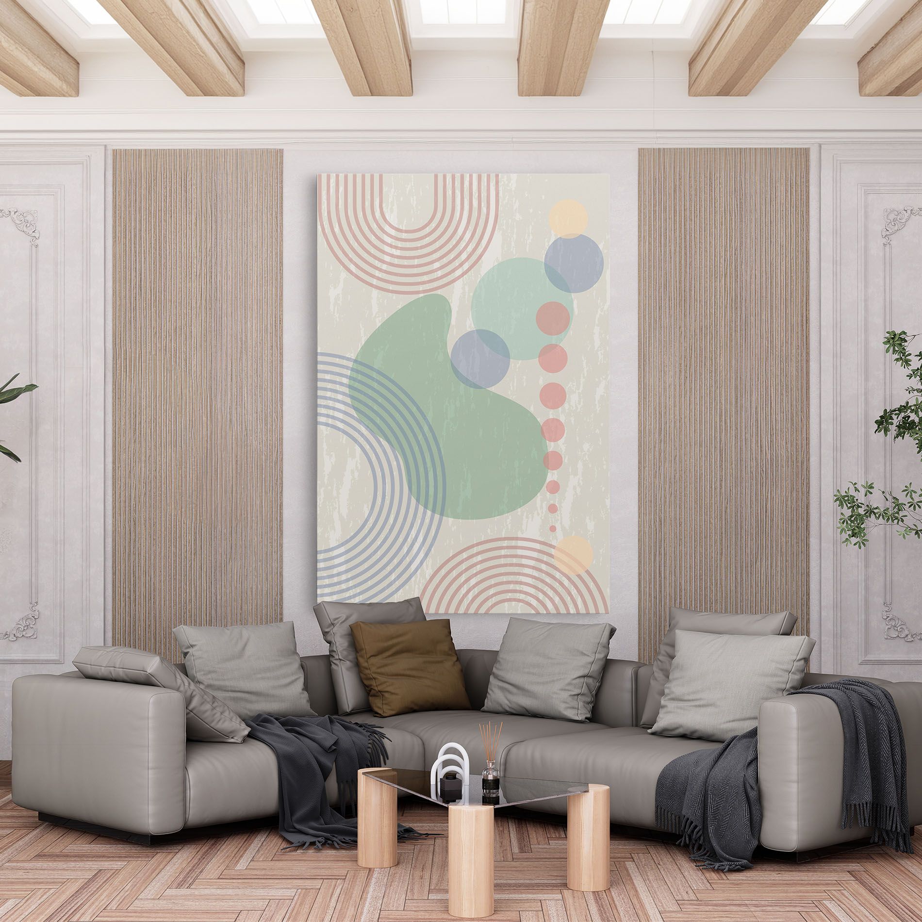 Green Pink Shapes mockup 6