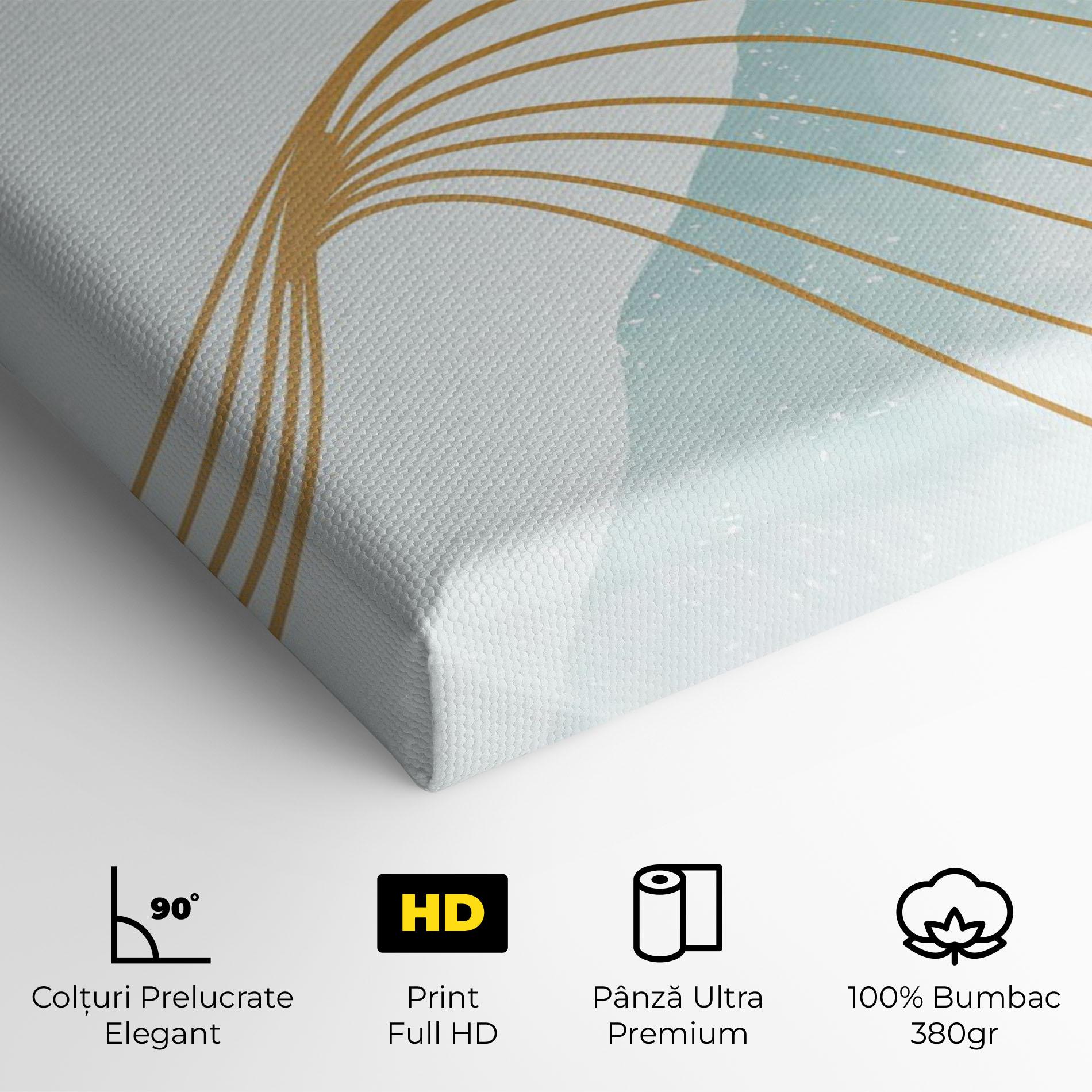 Tablou Canvas Gold Line Mountain mockup 4