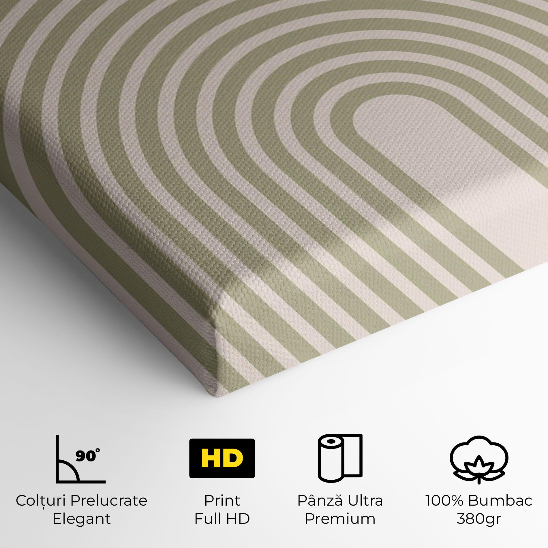 Tablou Canvas Green Circle Lines mockup 4