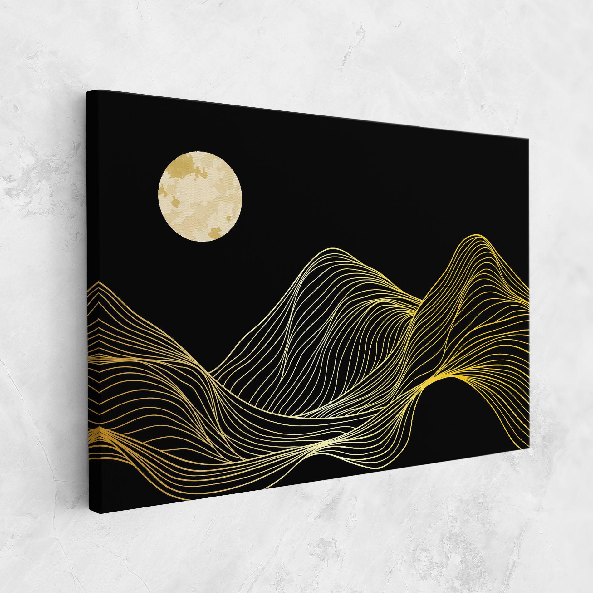 Tablou Canvas Gold Moon mockup 1