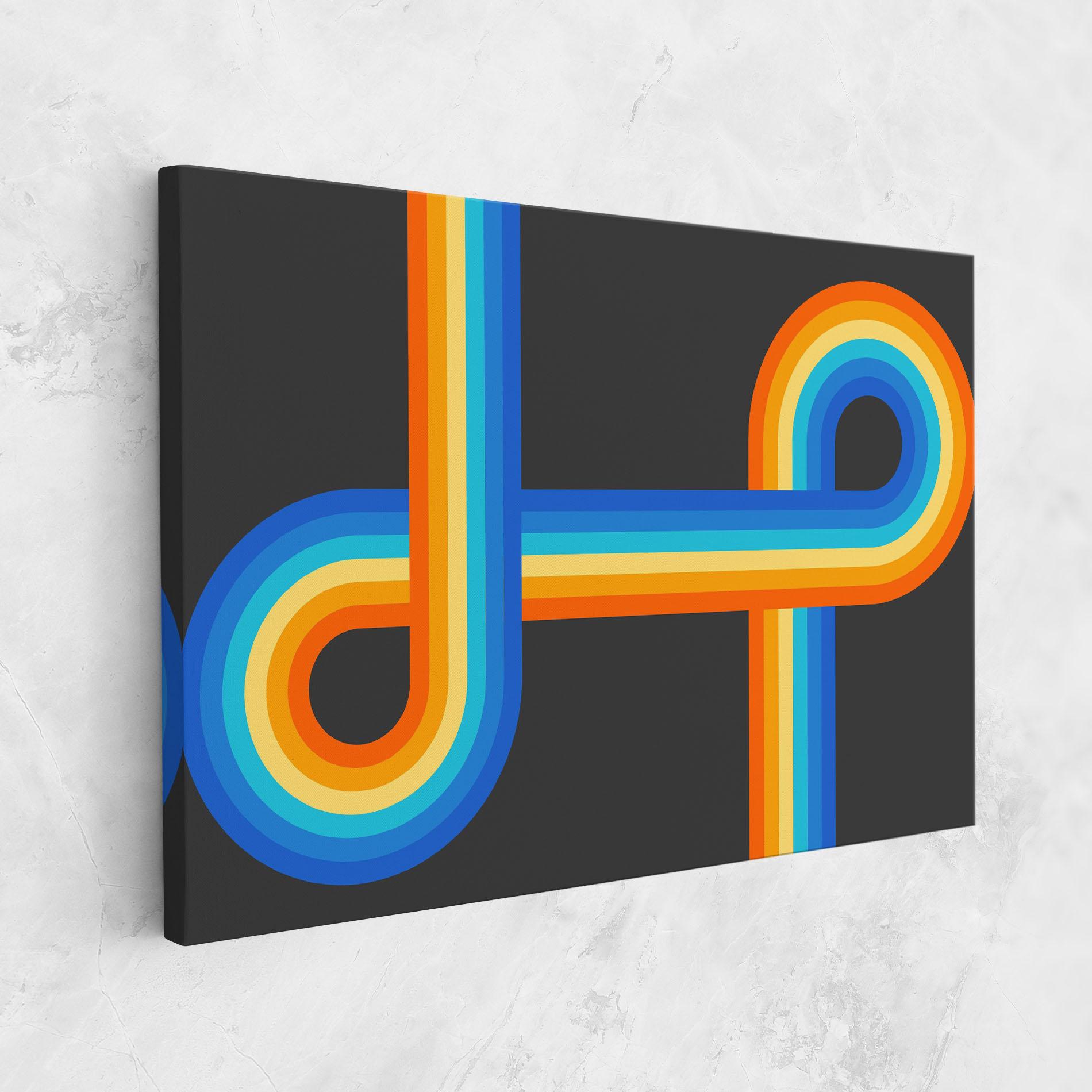 Tablou Canvas Vintage Ranbow mockup 1