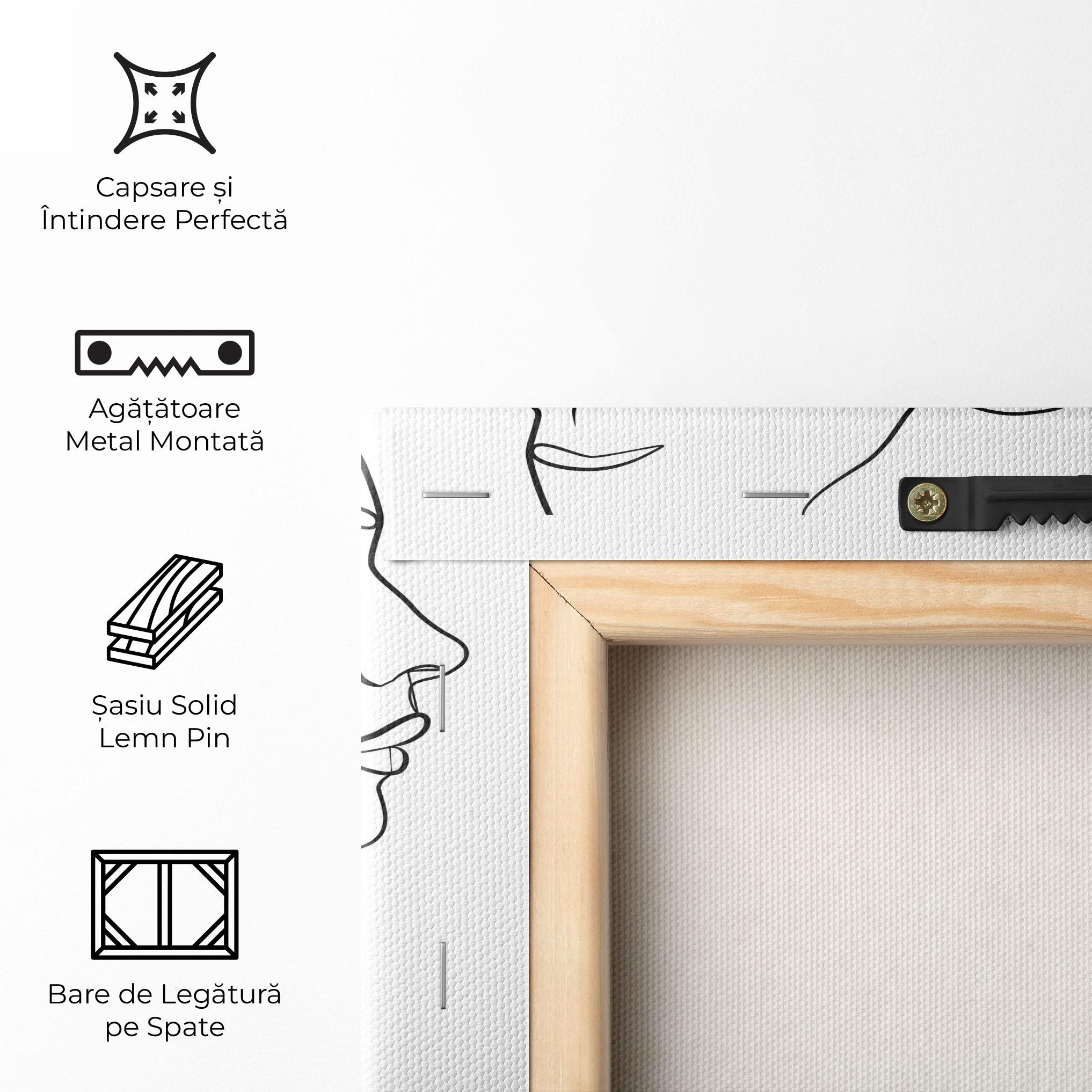 Tablou Canvas Female Black Line mockup 5