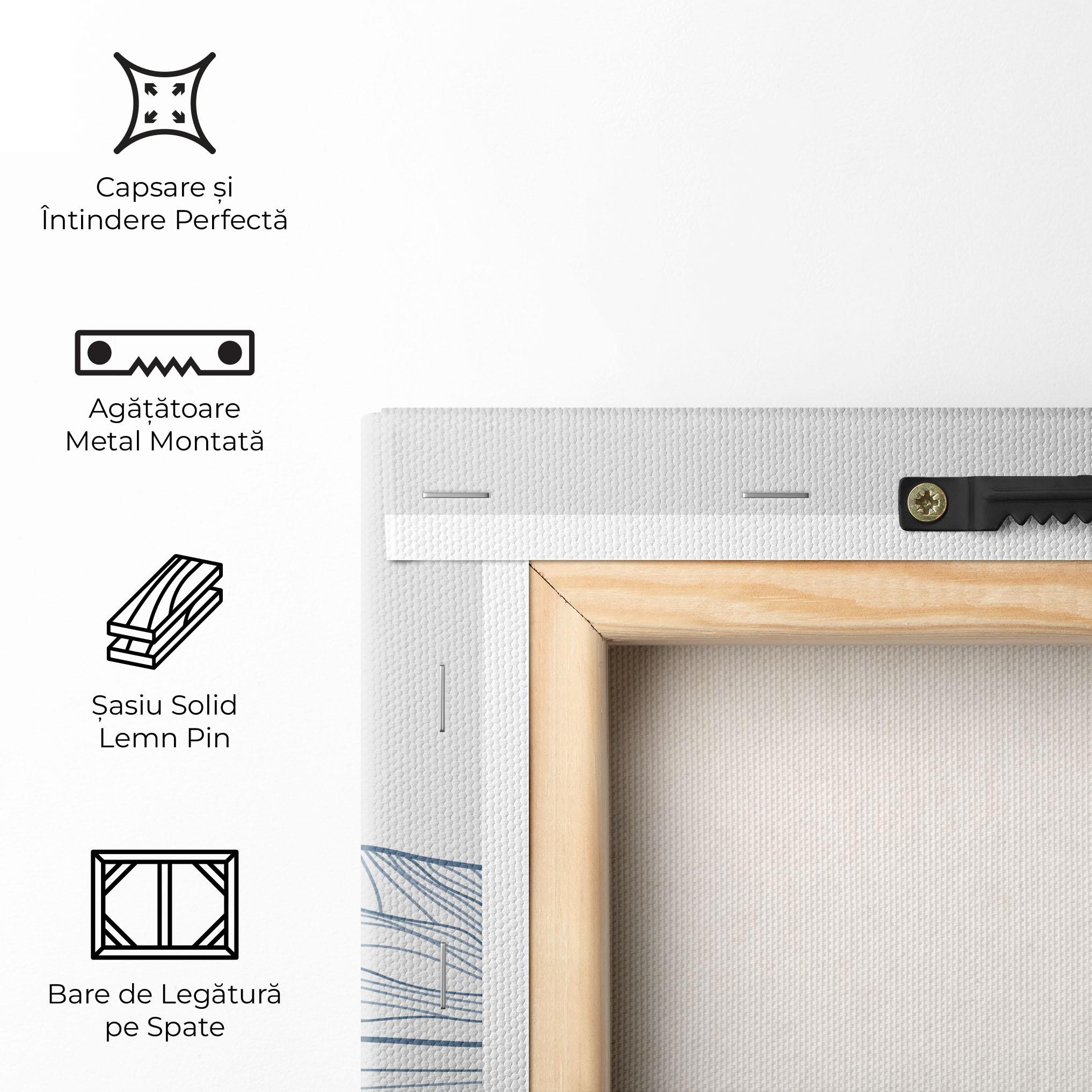 Tablou Canvas Mountain Blue Line mockup 5