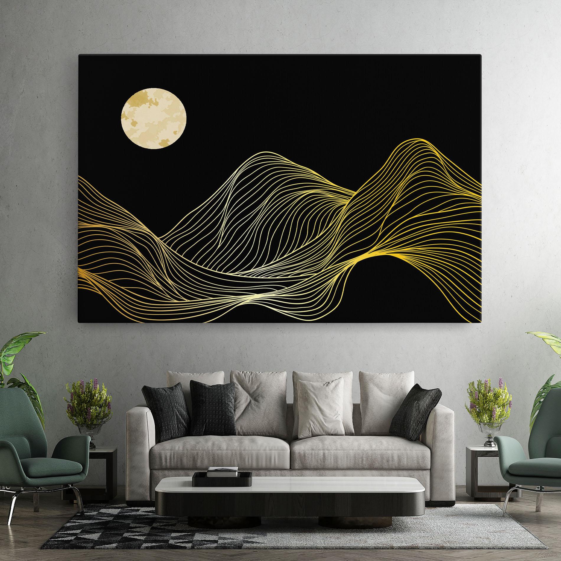 Tablou Canvas Gold Moon mockup 7