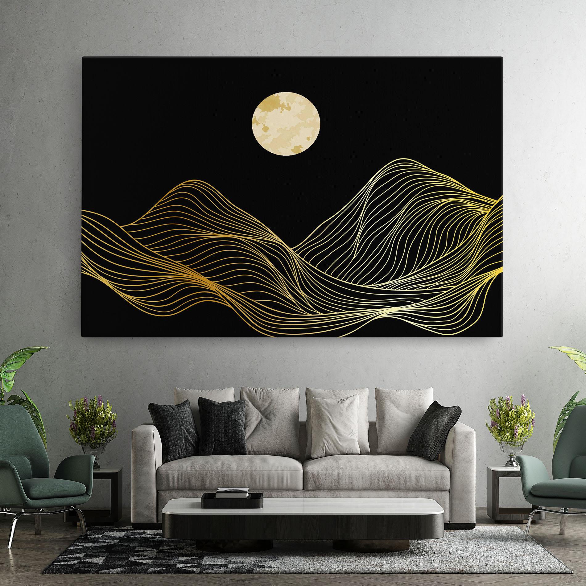 Tablou Canvas Golden Moon mockup 7