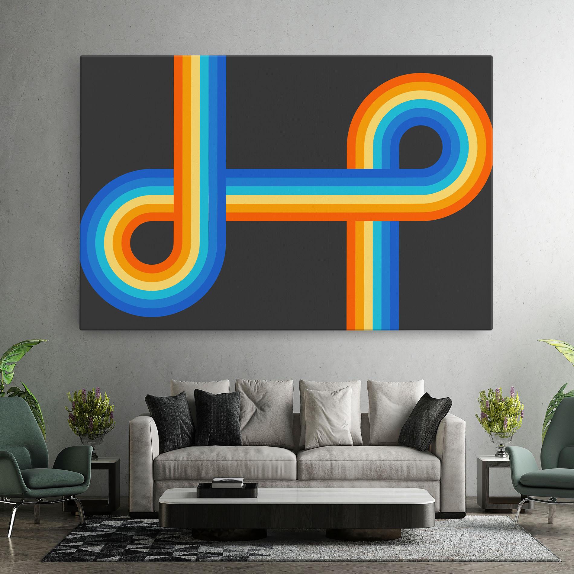 Tablou Canvas Vintage Ranbow mockup 7