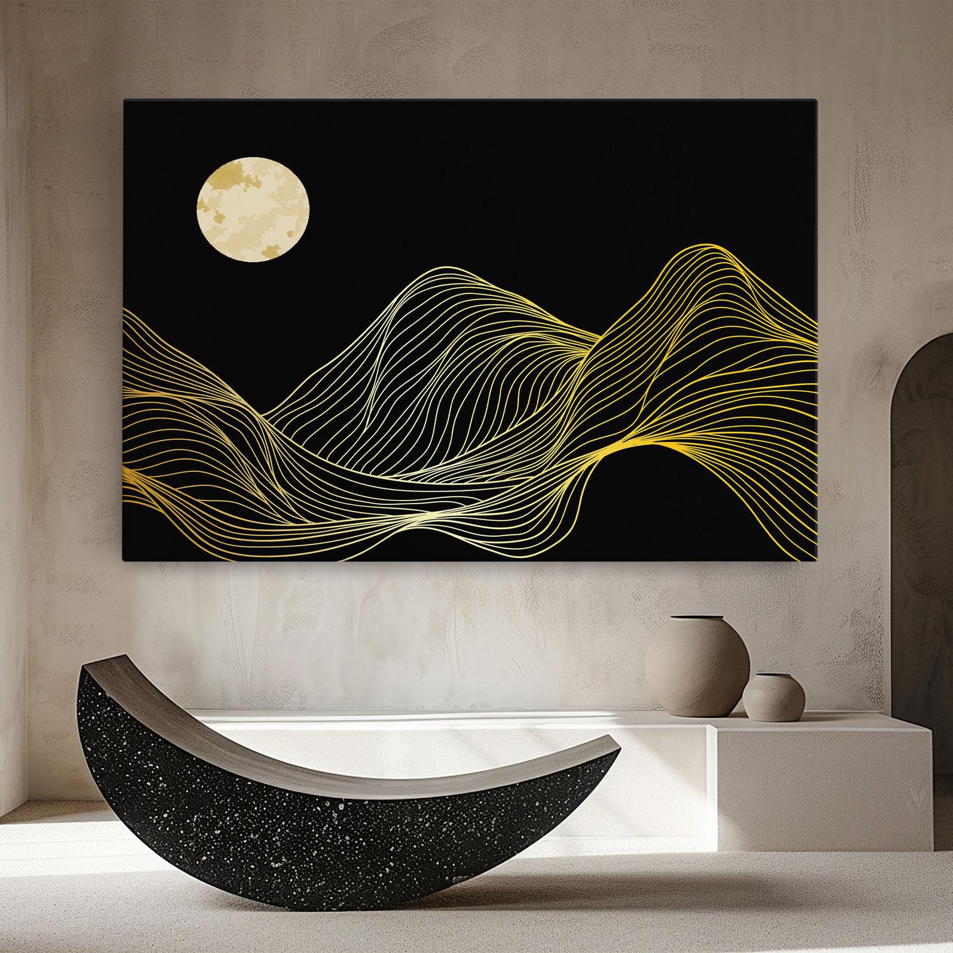 Tablou Canvas Gold Moon mockup 8