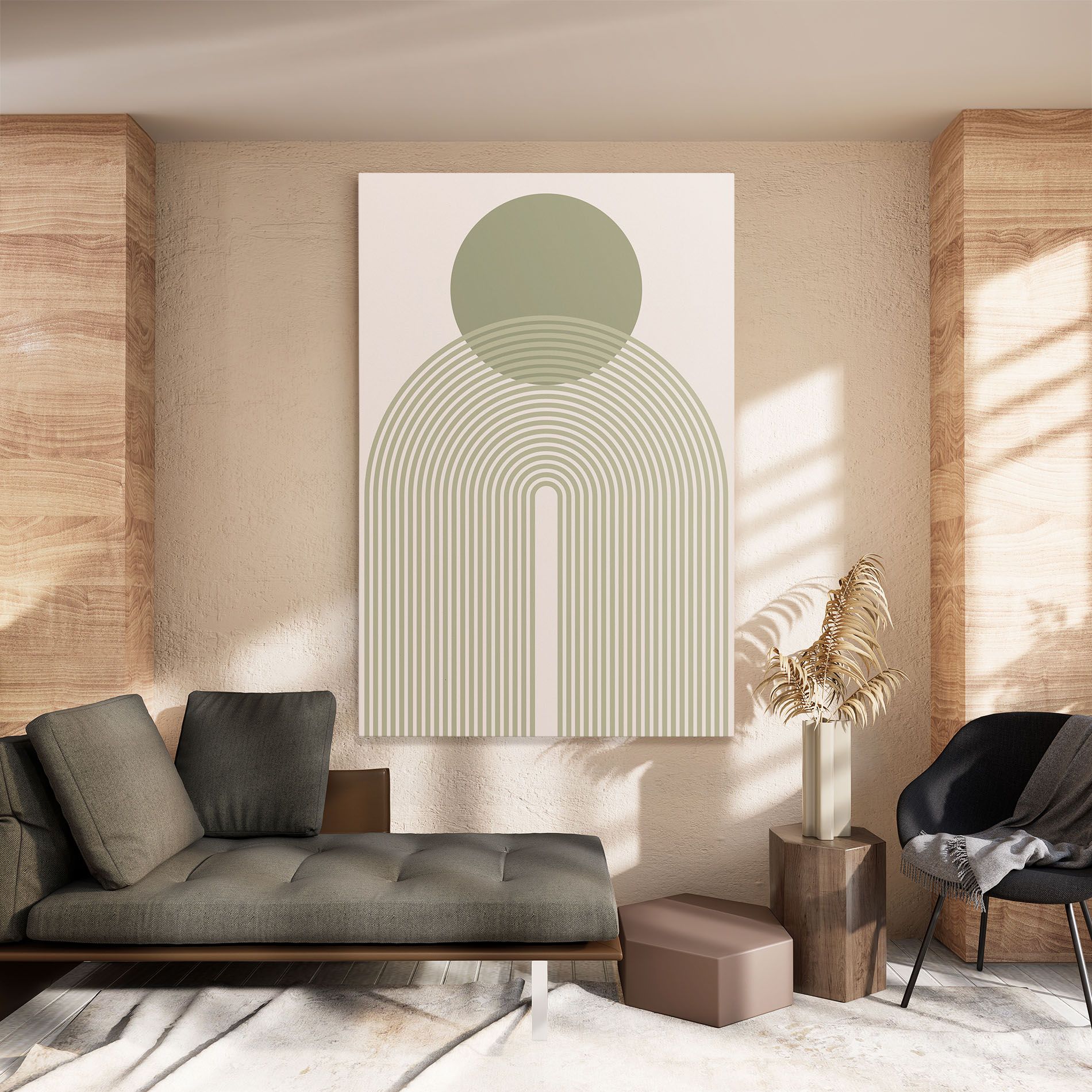 Green Circle Lines mockup 8