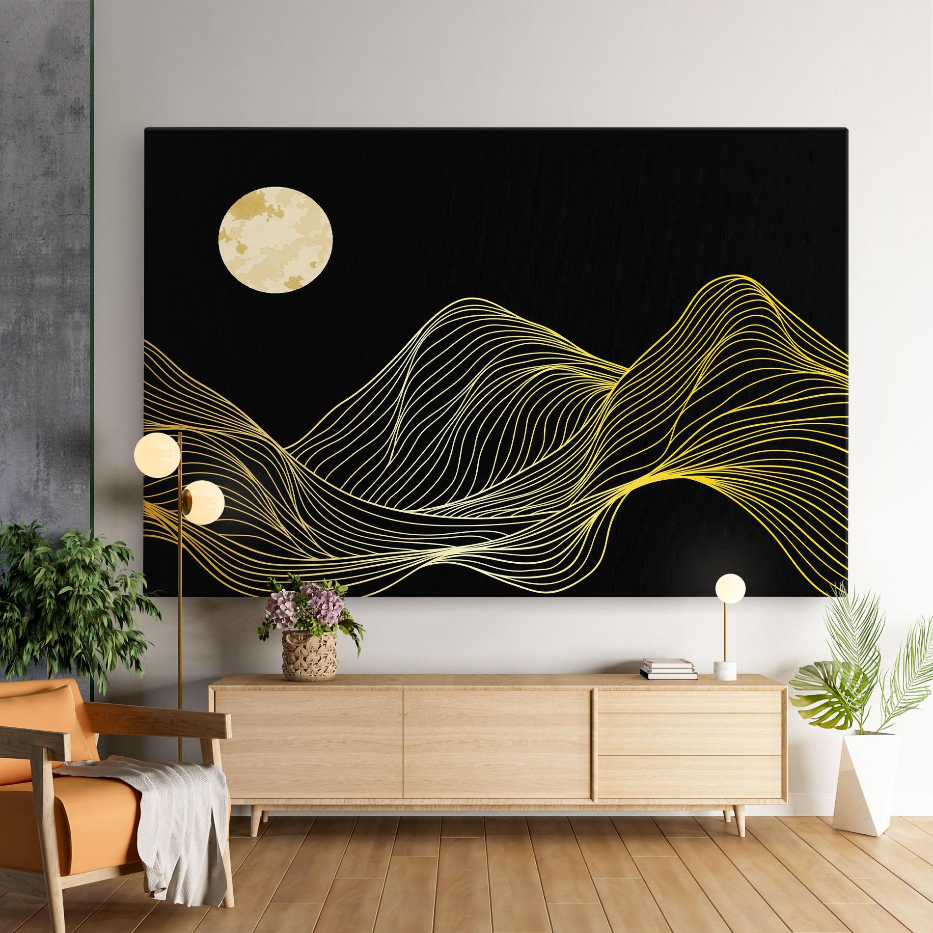 Tablou Canvas Gold Moon mockup 9