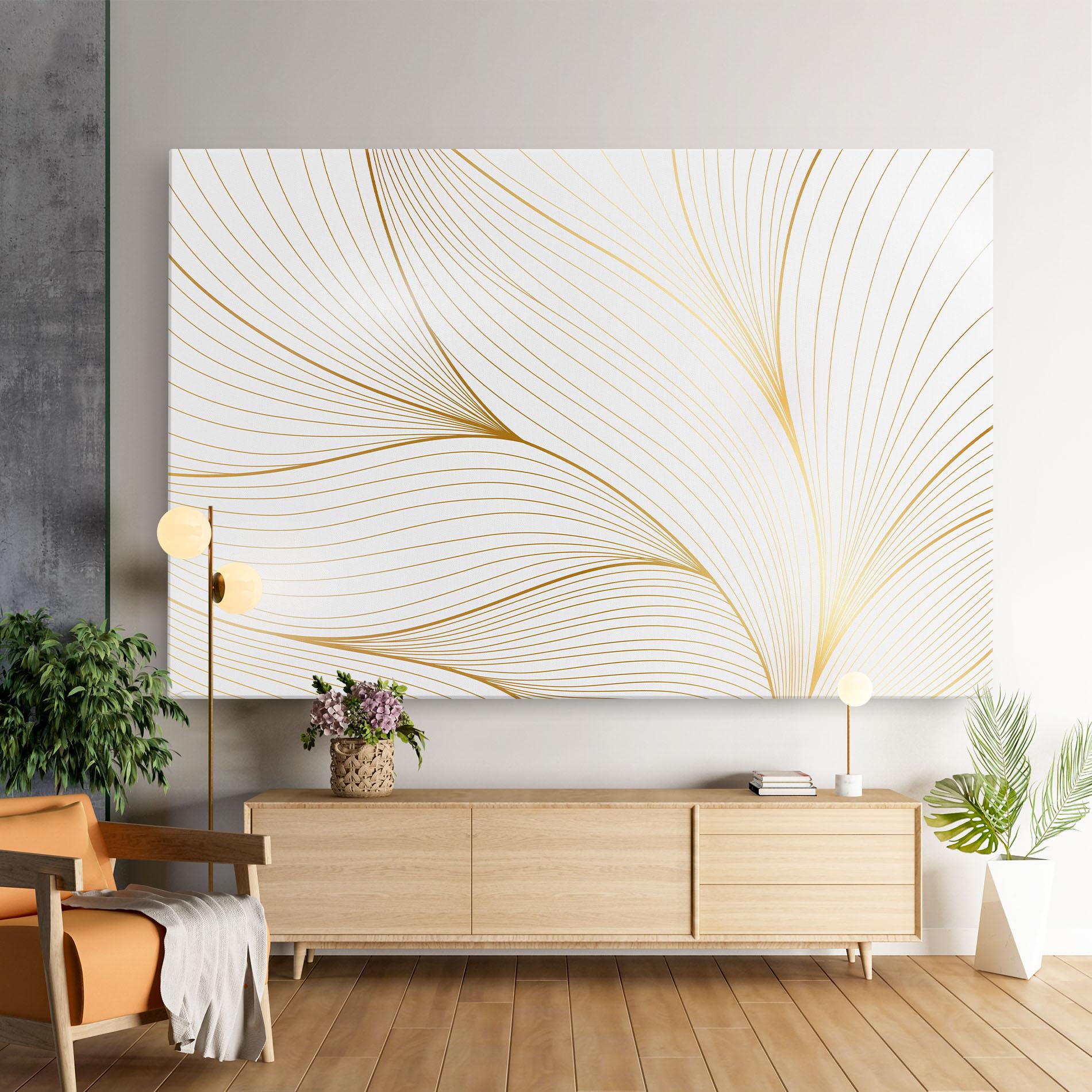 Tablou Canvas Gold Wave mockup 9