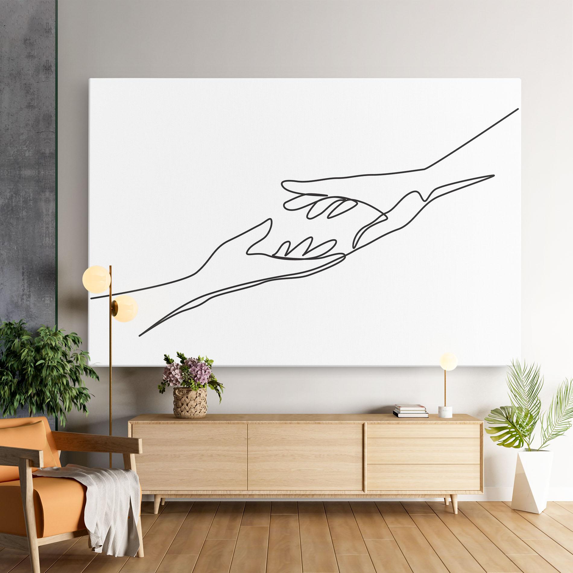 Tablou Canvas Hands Reaching mockup 9