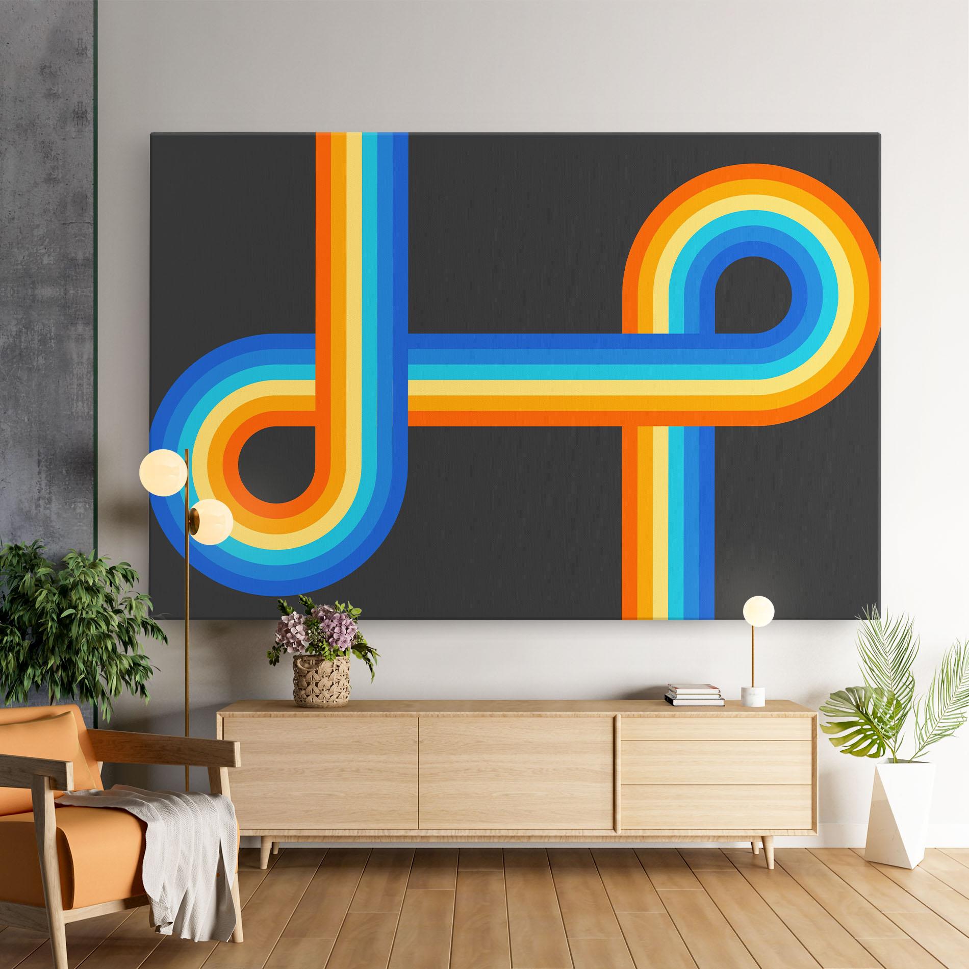 Tablou Canvas Vintage Ranbow mockup 9