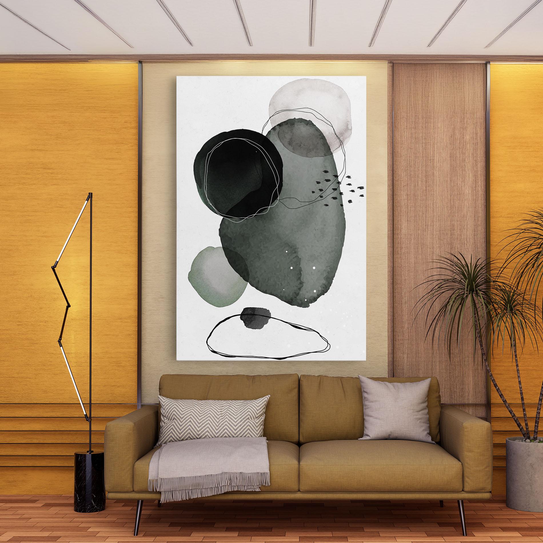 Tablou Canvas Green Watercolor mockup 9