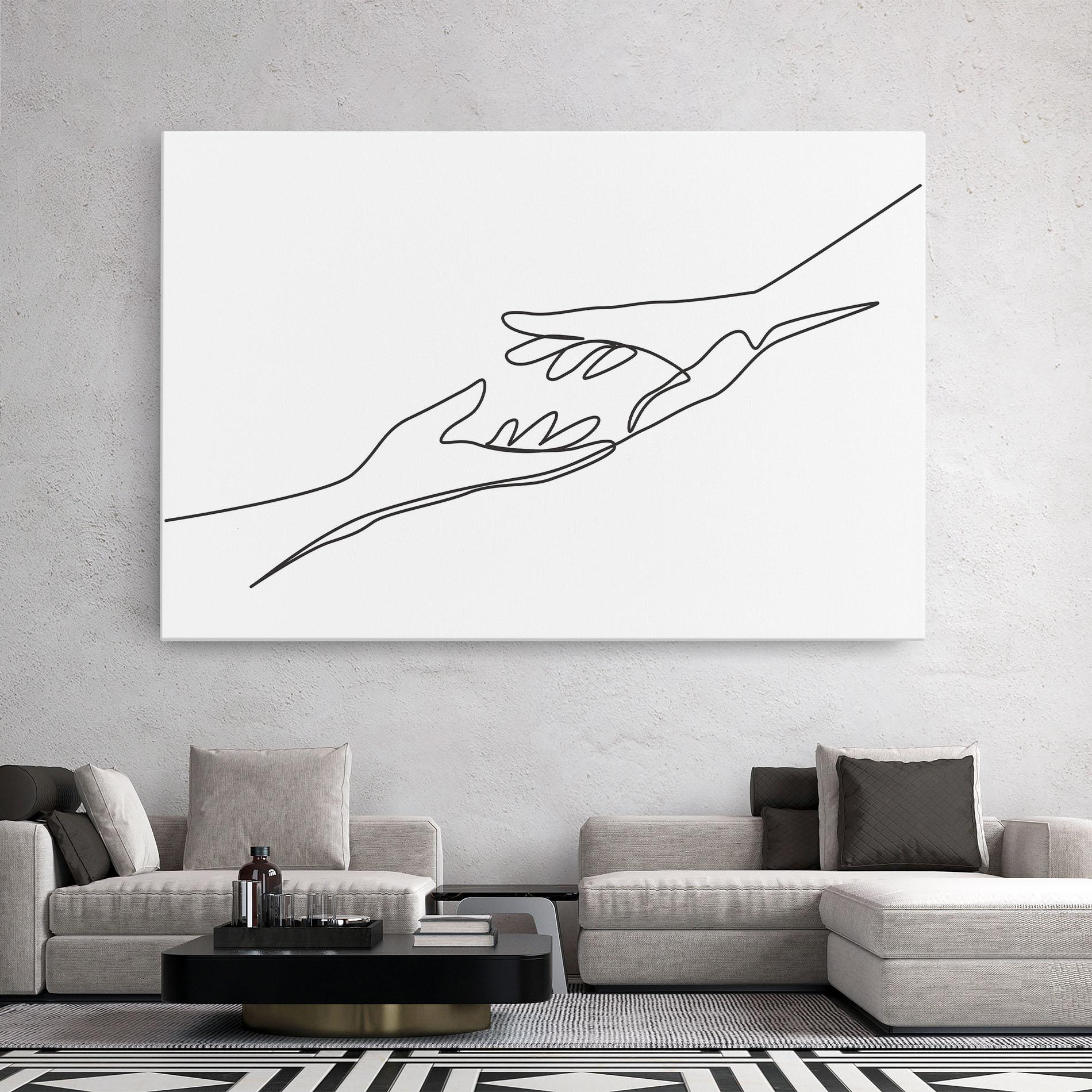 Tablou Canvas Hands Reaching mockup 2