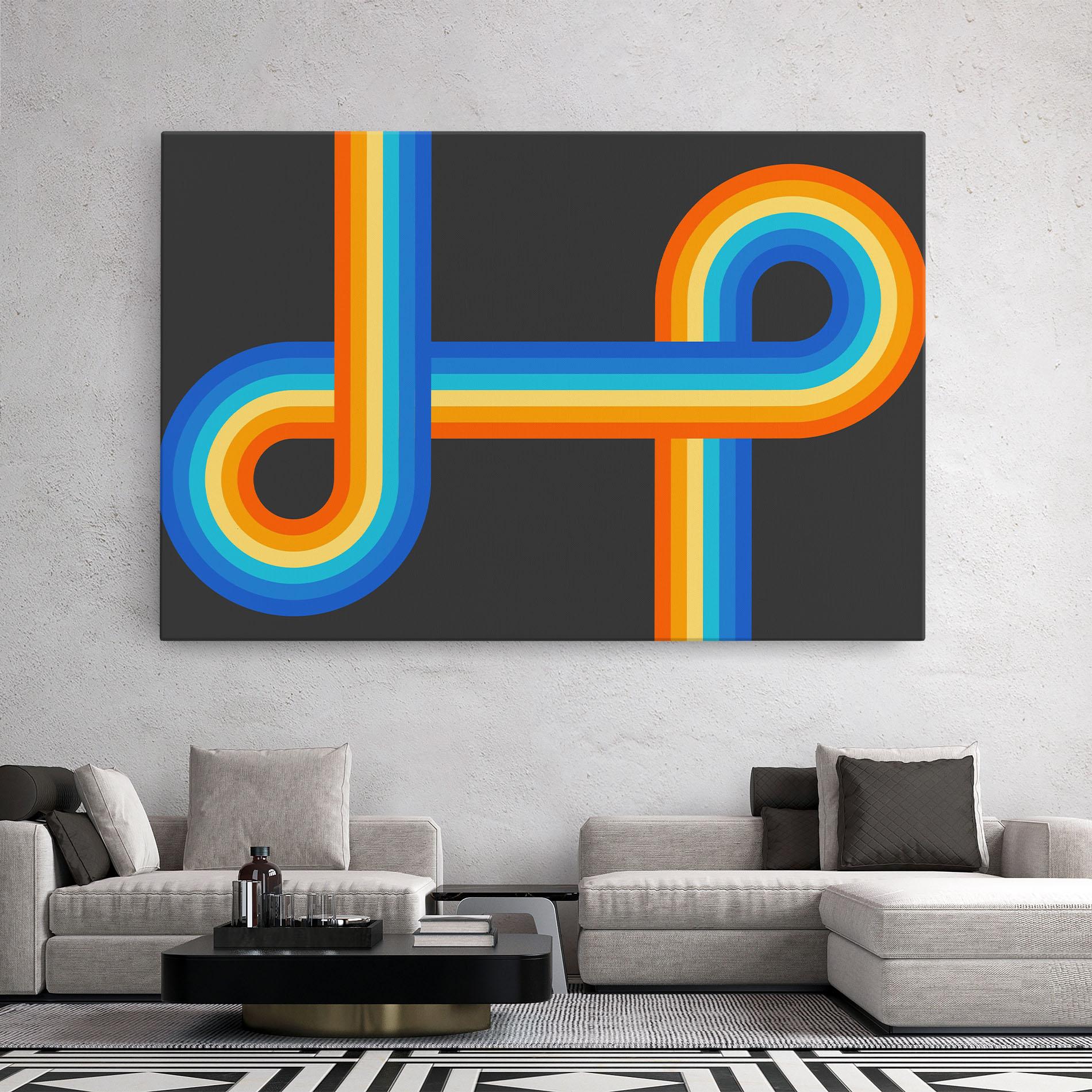 Tablou Canvas Vintage Ranbow mockup 2