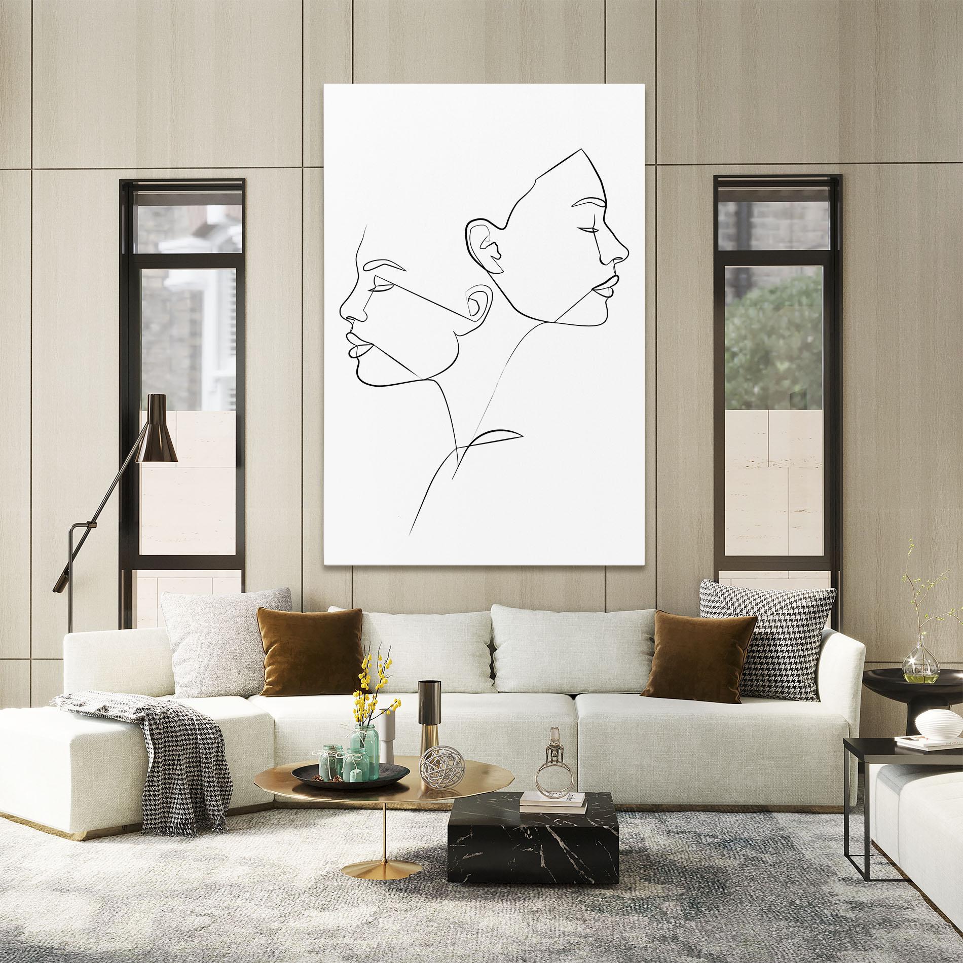 Tablou Canvas Female Black Line mockup 2