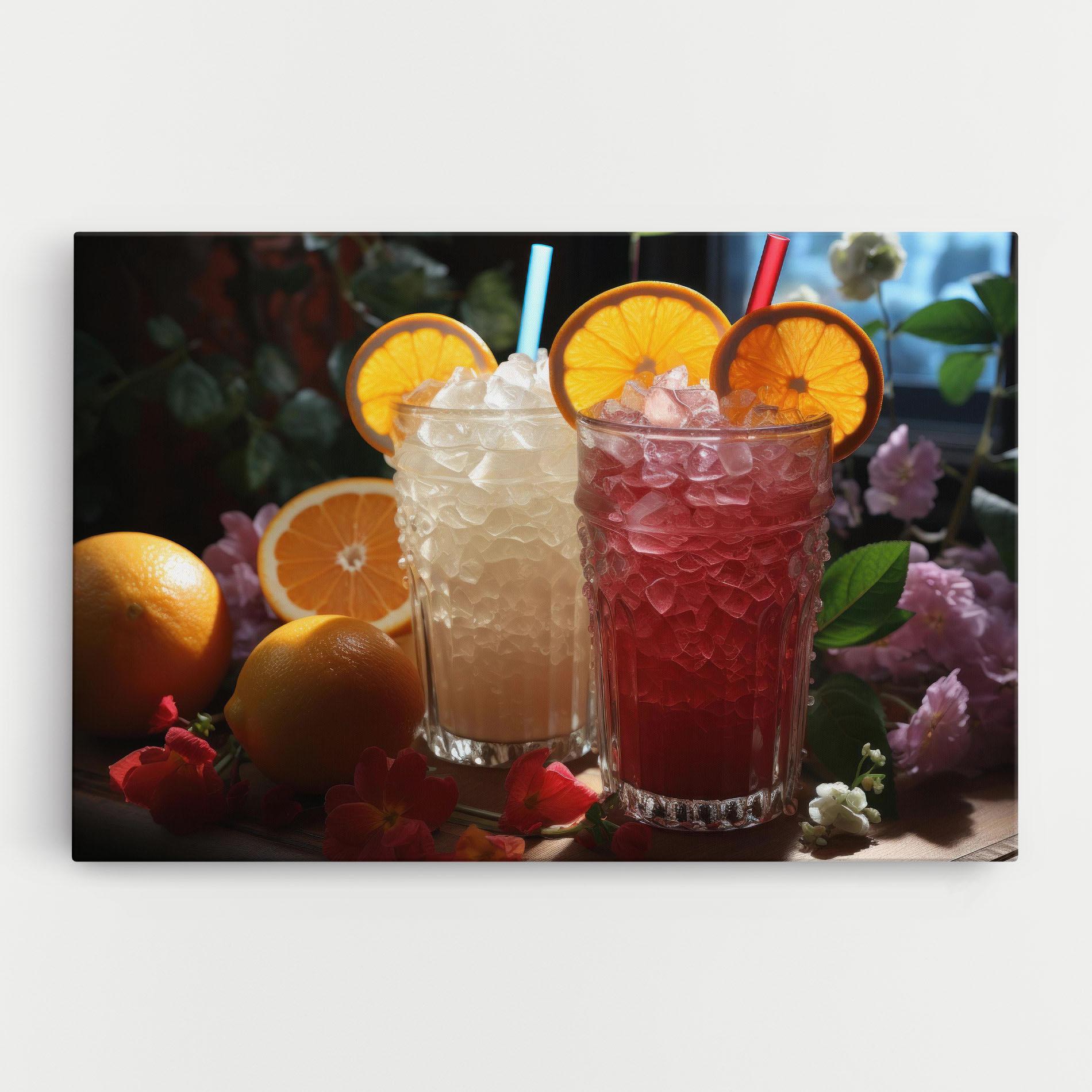 Tablou Canvas Citrus Smoothie Drink mockup 0