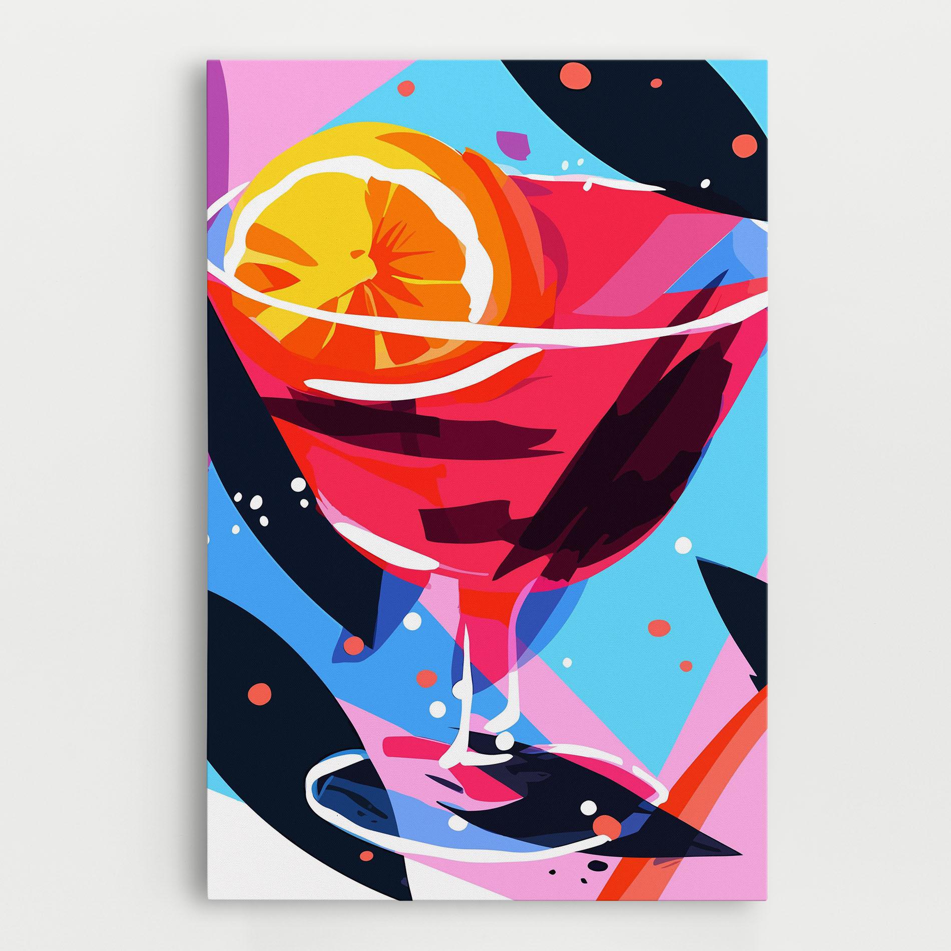 Tablou Canvas Red Cocktail Art mockup 0