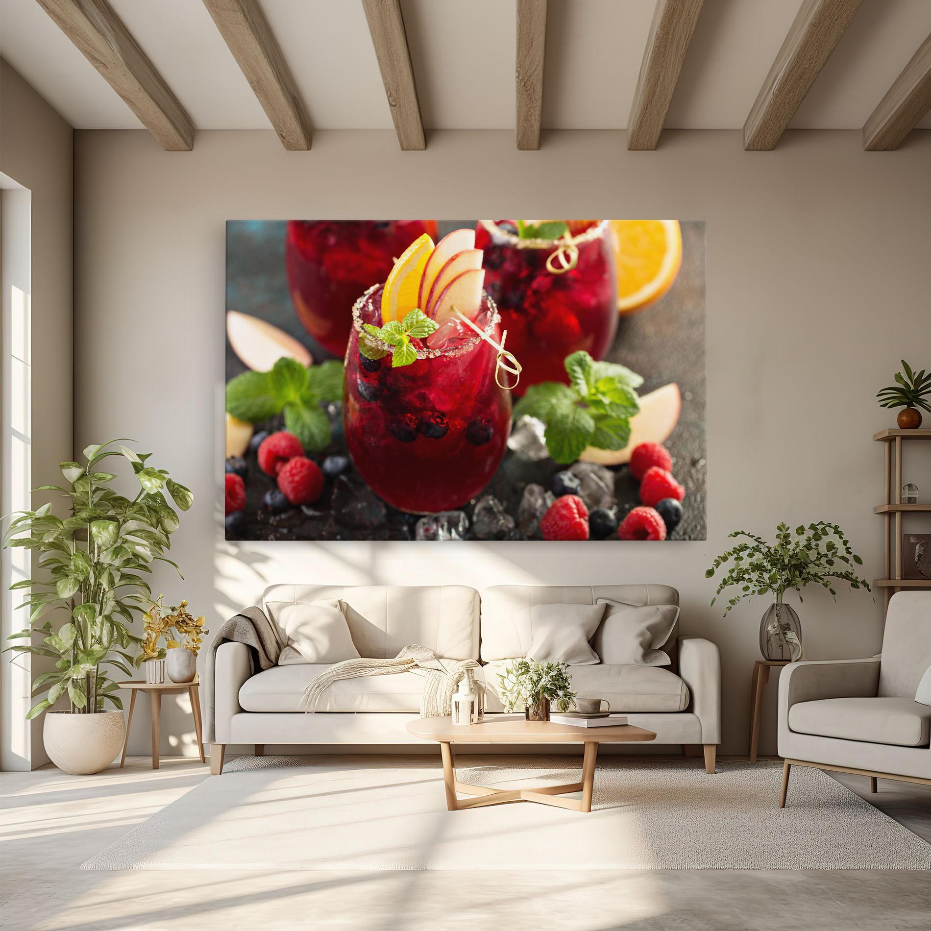 Tablou Canvas Berry Drink mockup 6