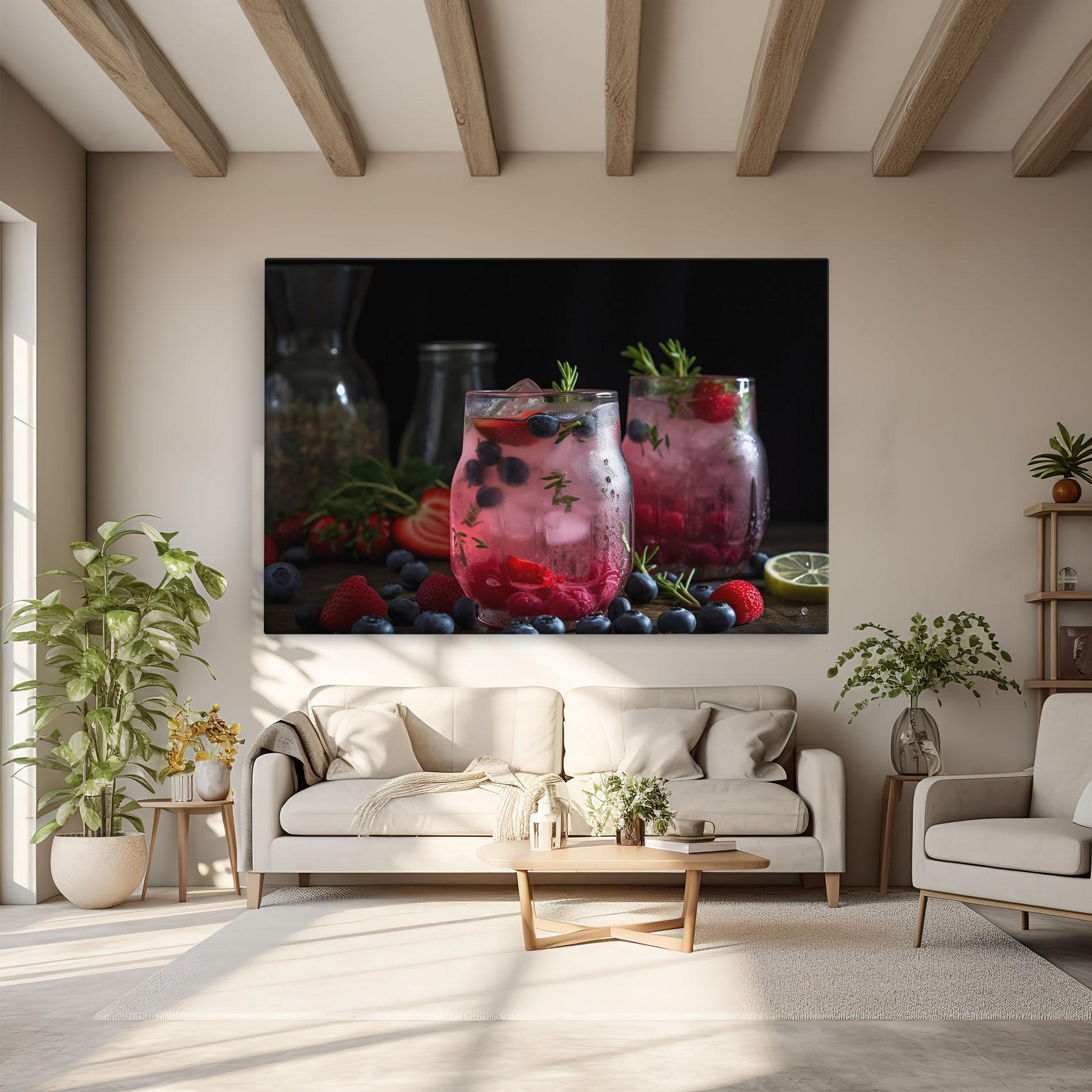 Tablou Canvas Berry Ice Drink mockup 6