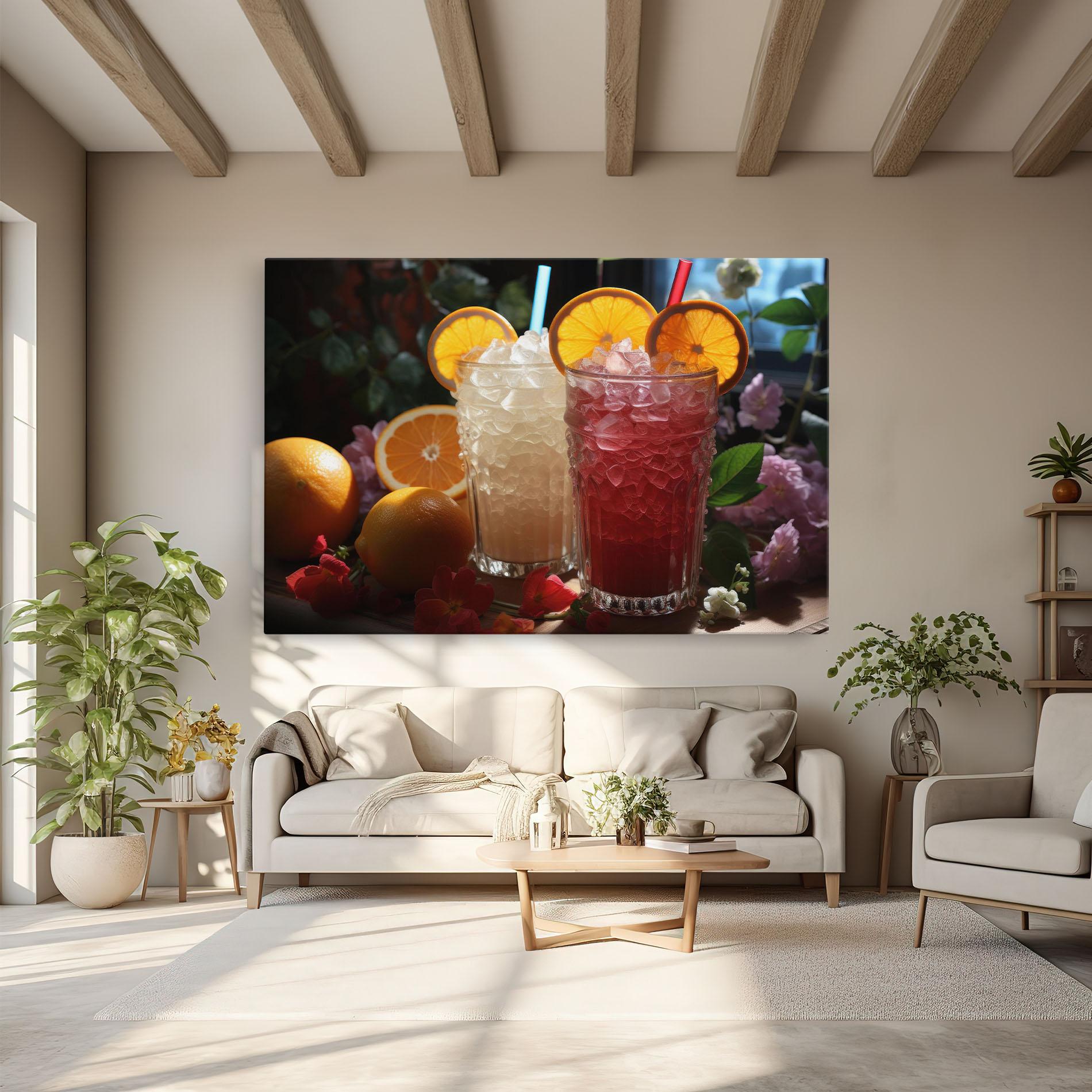 Tablou Canvas Citrus Smoothie Drink mockup 6