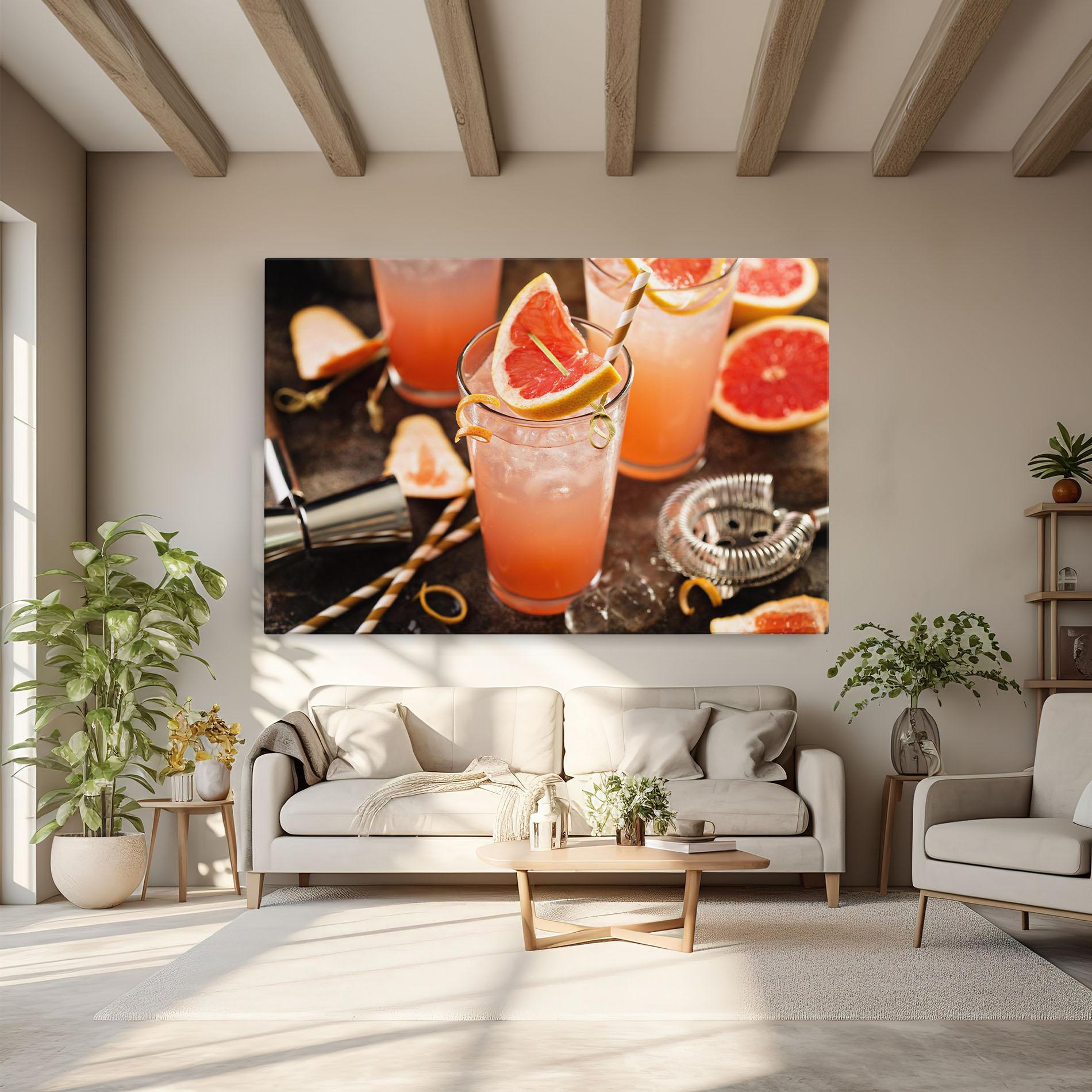 Tablou Canvas Grapefruit Cocktail mockup 6