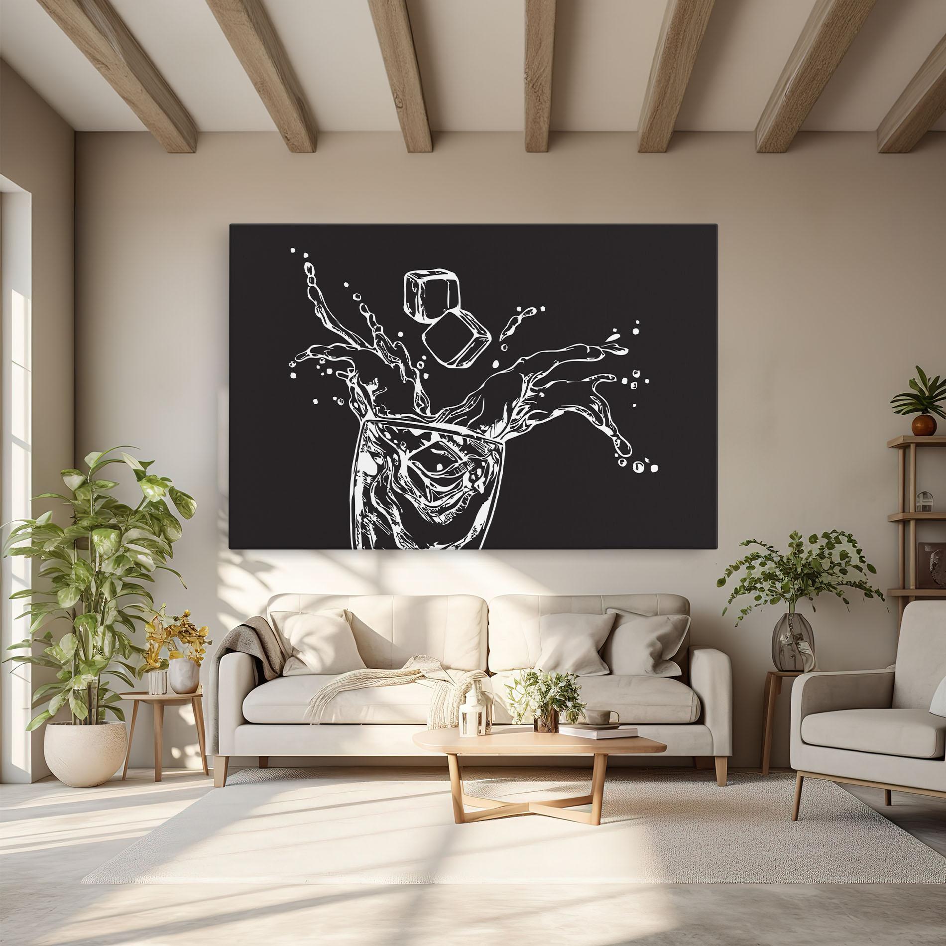 Tablou Canvas Ice Splash Drink mockup 6