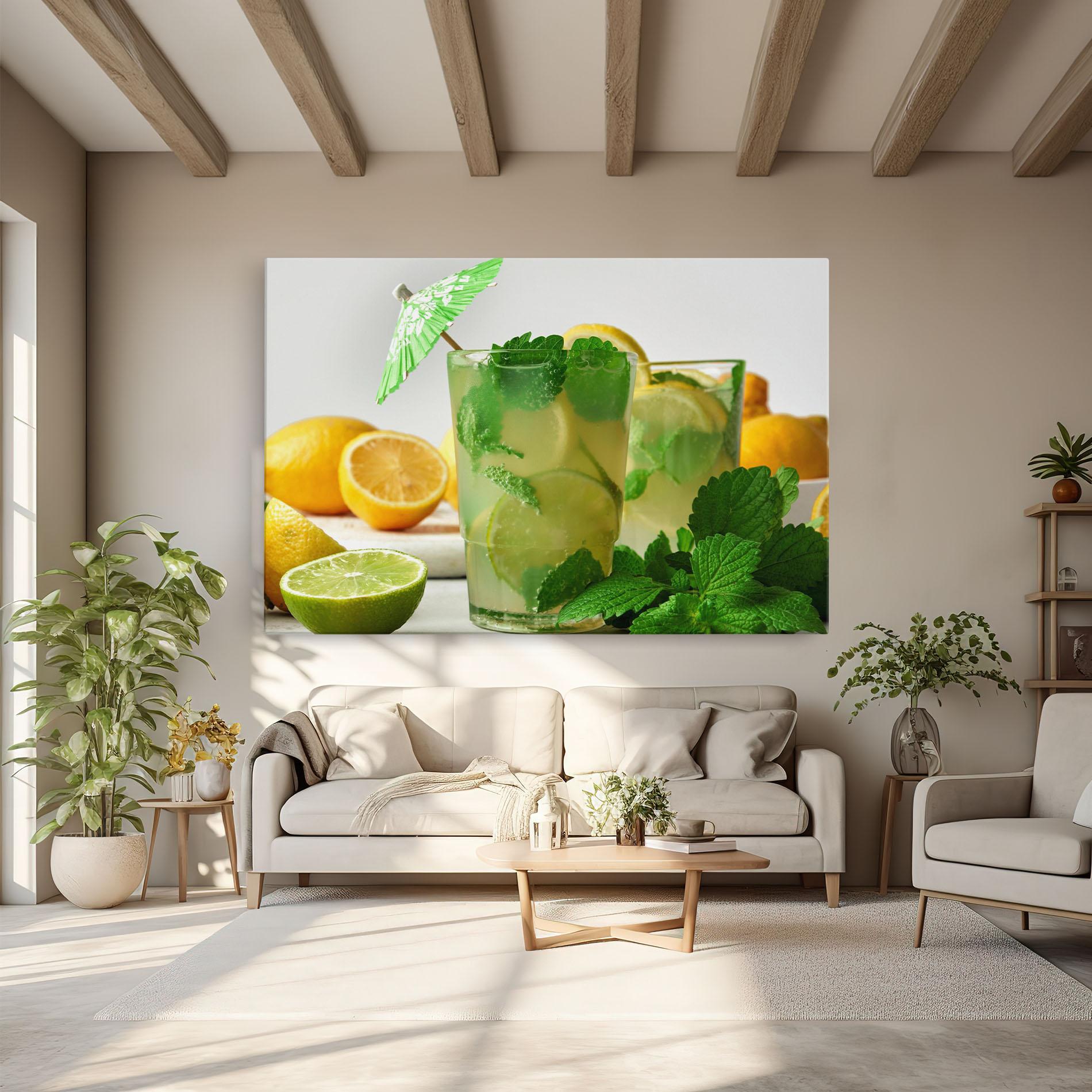 Tablou Canvas Mint Leaves Lemonade mockup 6