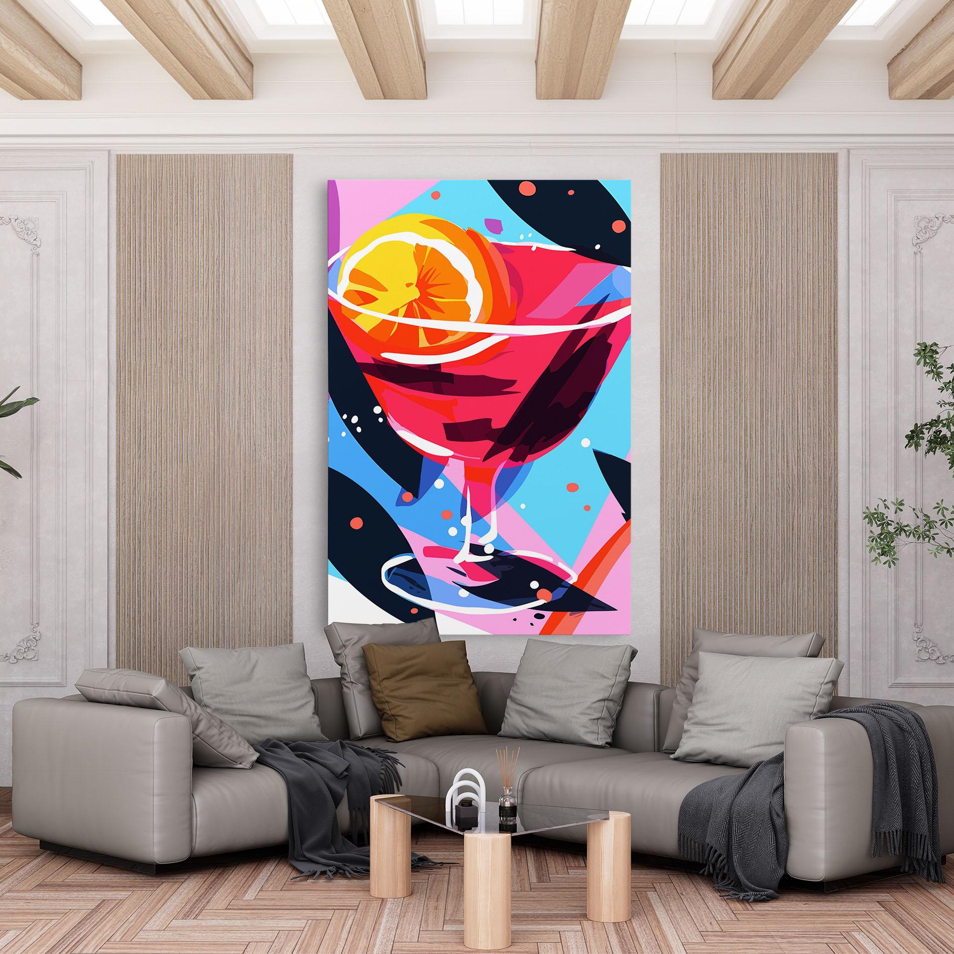 Tablou Canvas Red Cocktail Art mockup 6