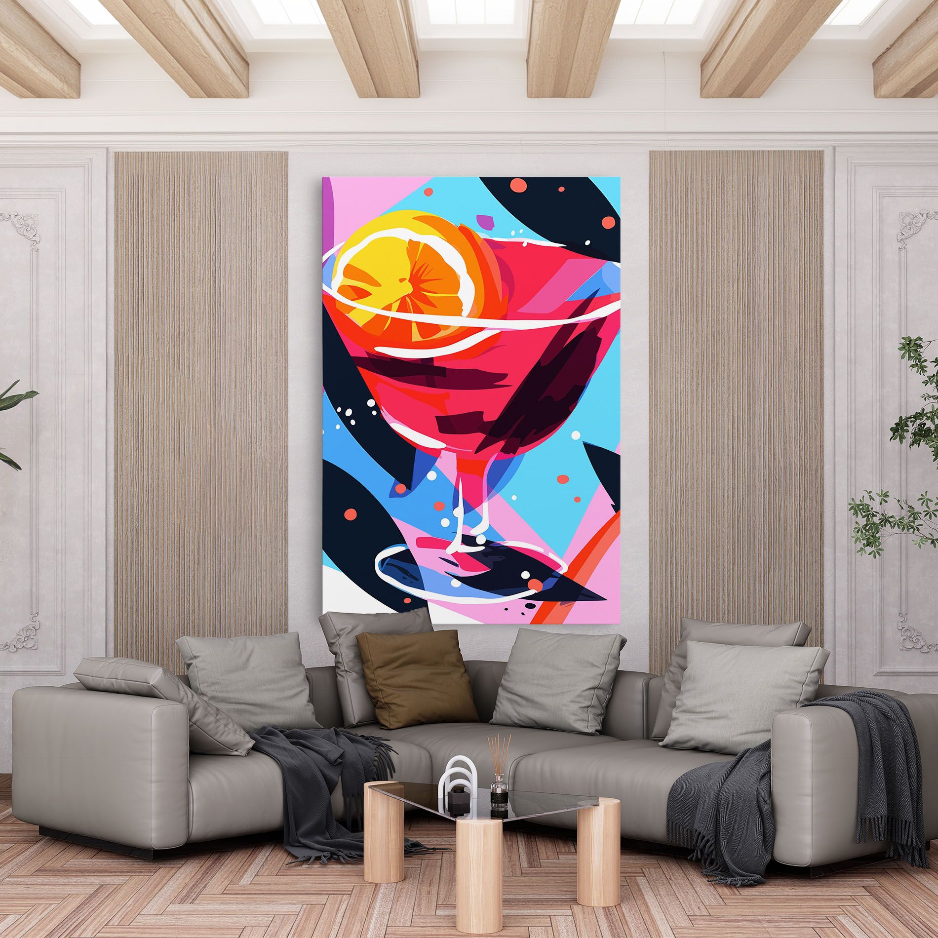 Red Cocktail Art mockup 6