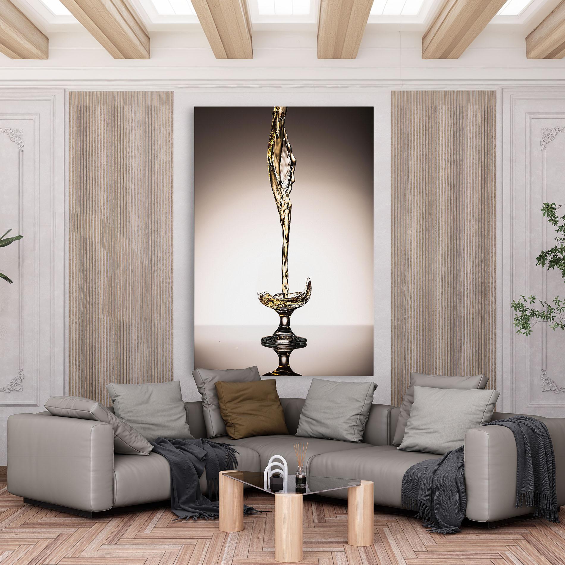 Tablou Canvas White Wine Splash mockup 6