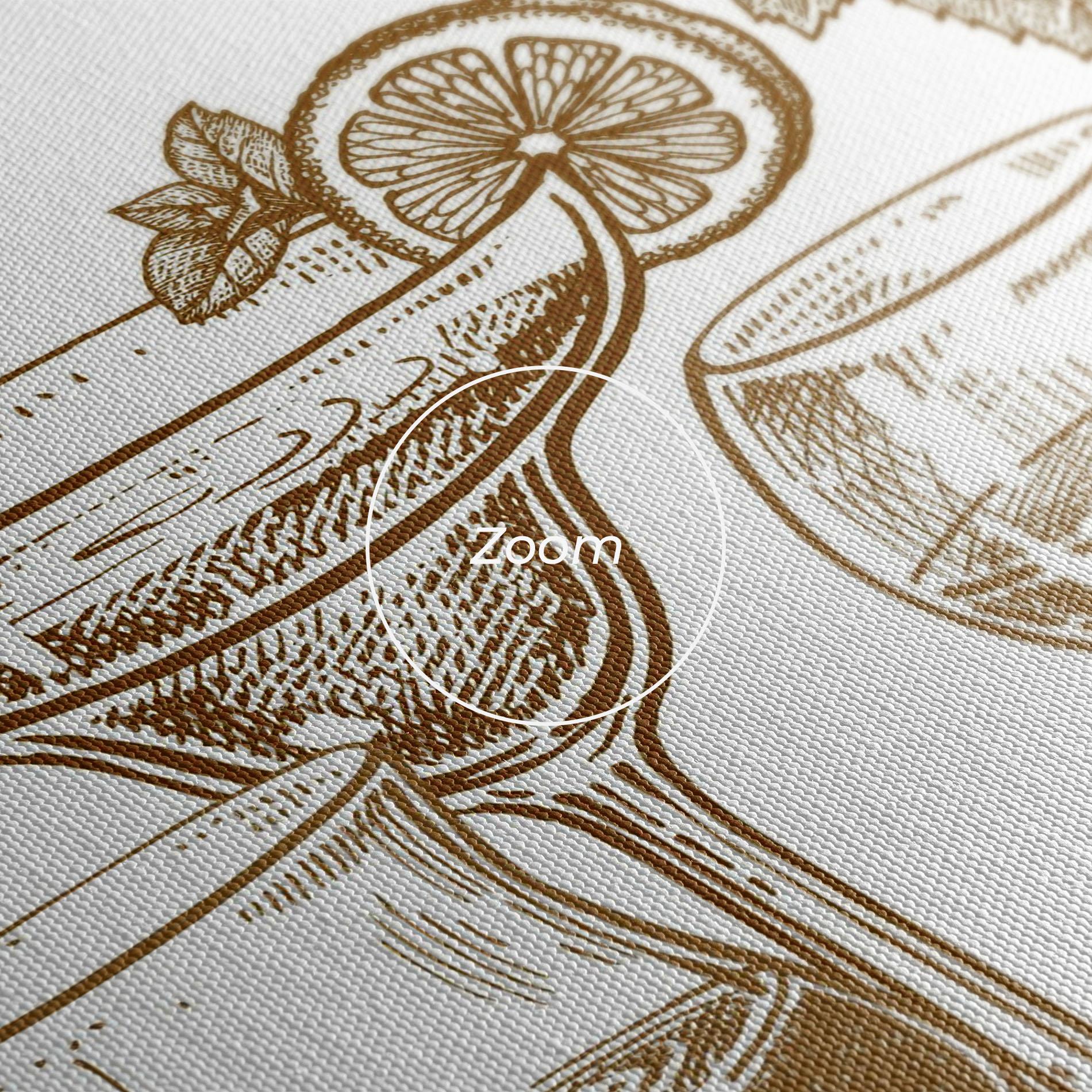 Tablou Canvas Brown Line Drinks mockup 3