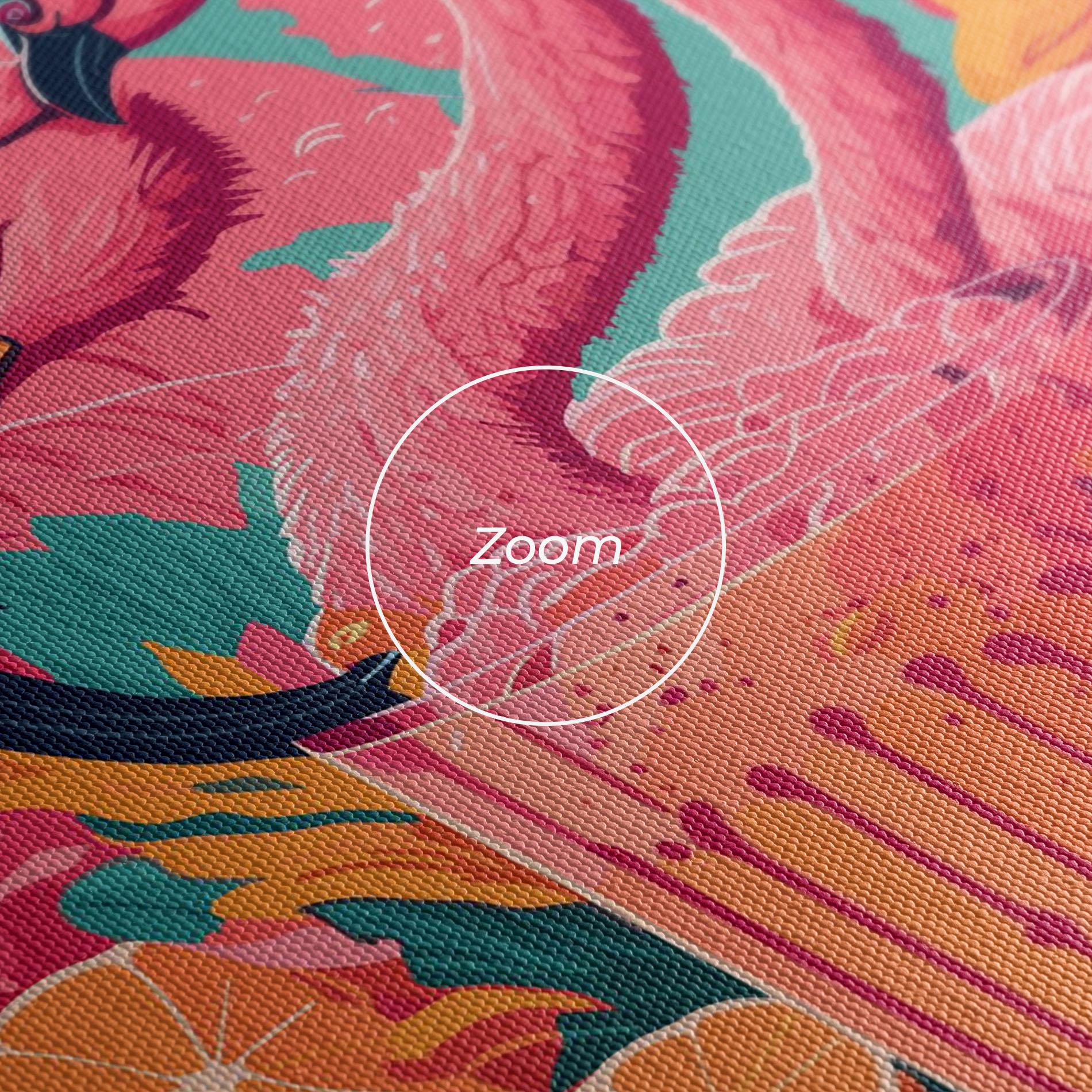 Tablou Canvas Pink Bird Drink mockup 3