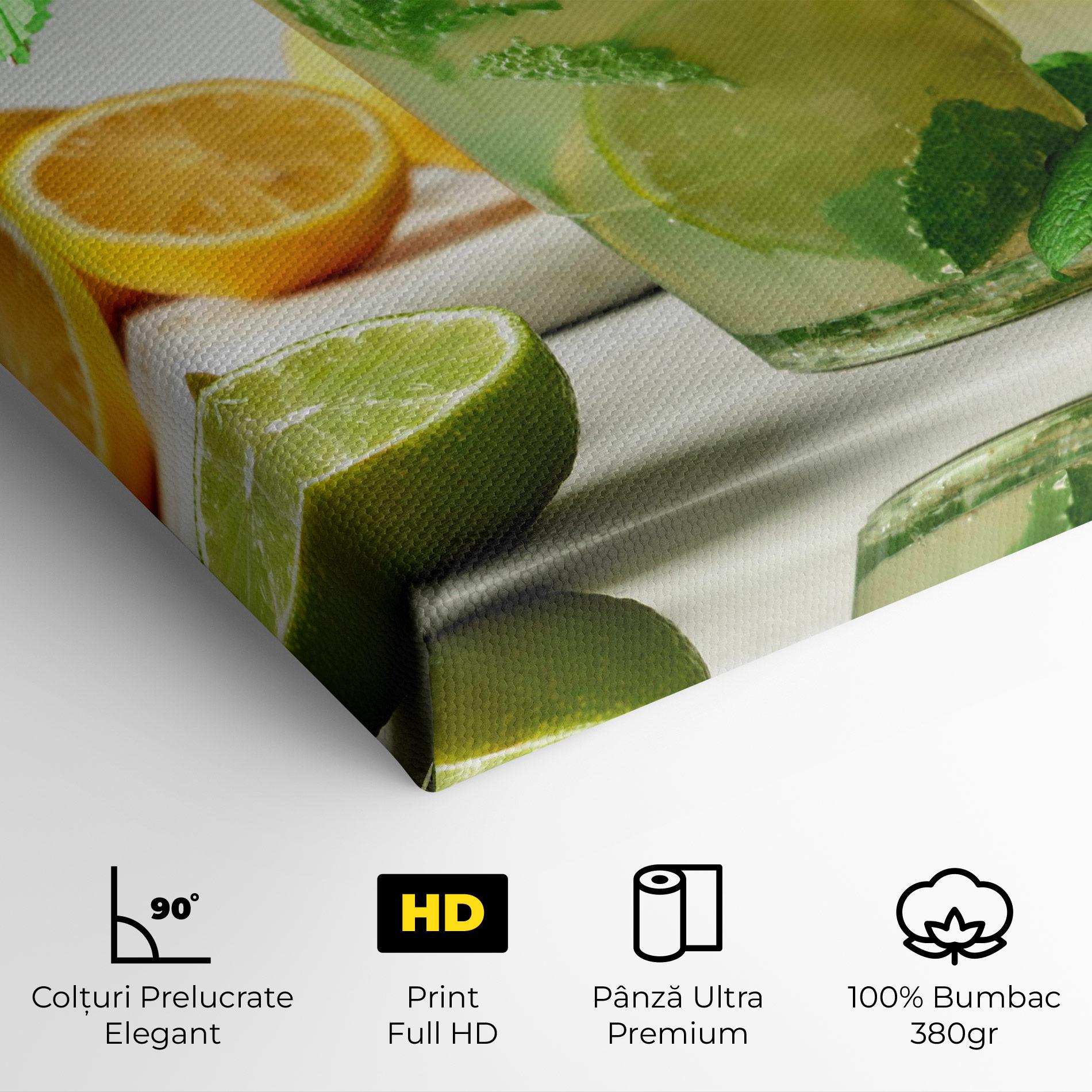 Tablou Canvas Mint Leaves Lemonade mockup 4
