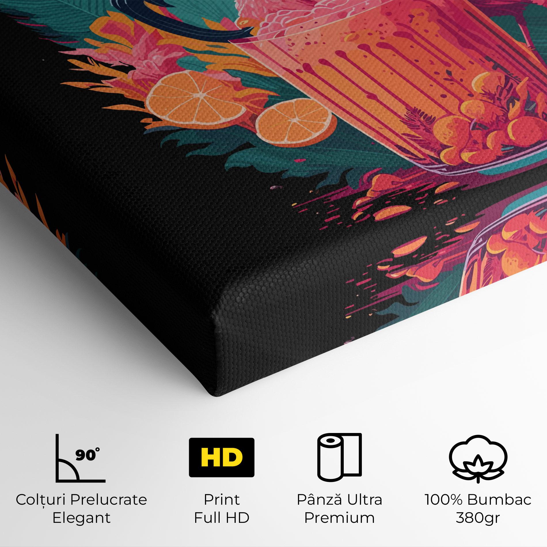 Tablou Canvas Pink Bird Drink mockup 4