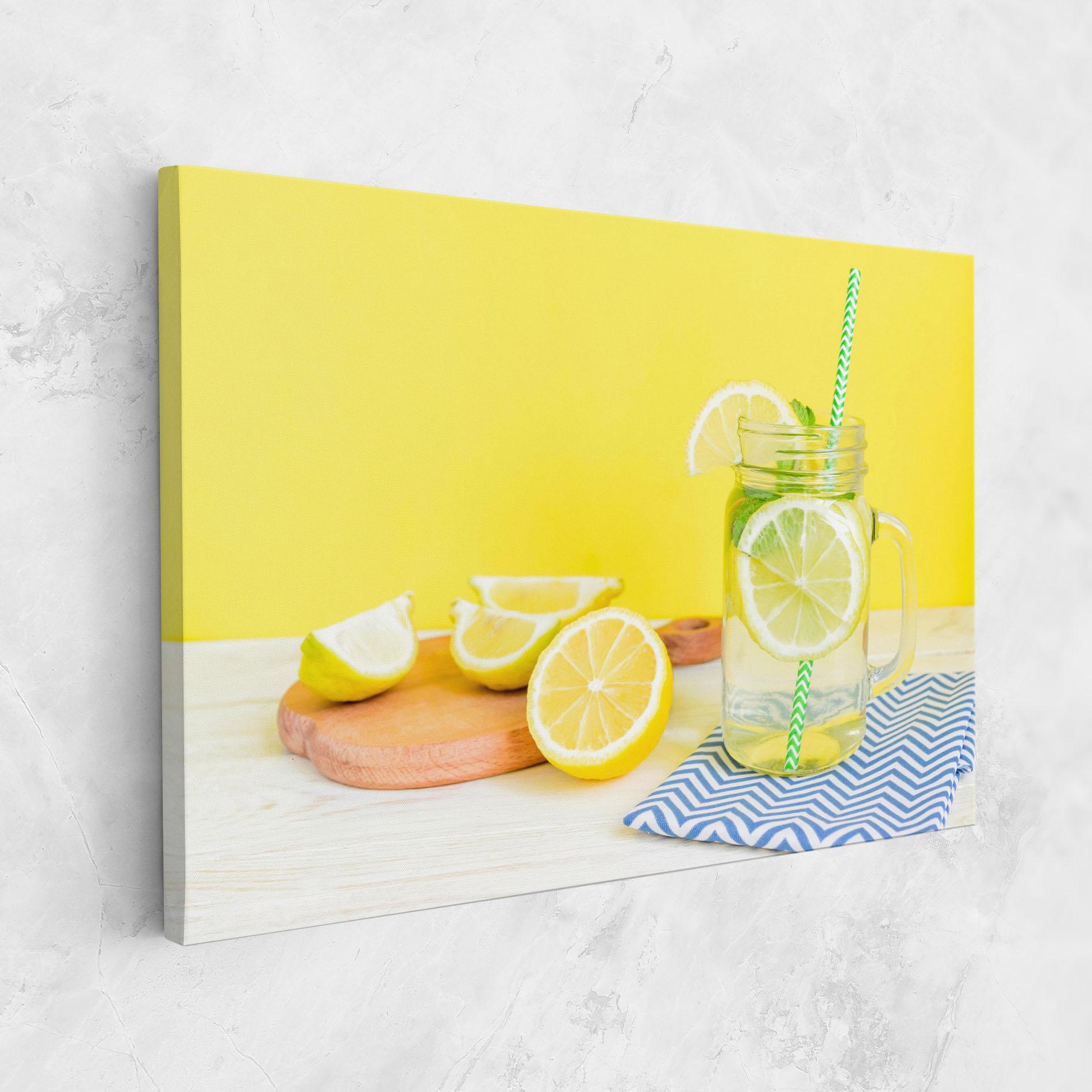 Tablou Canvas Citrus Lemonade Water mockup 1