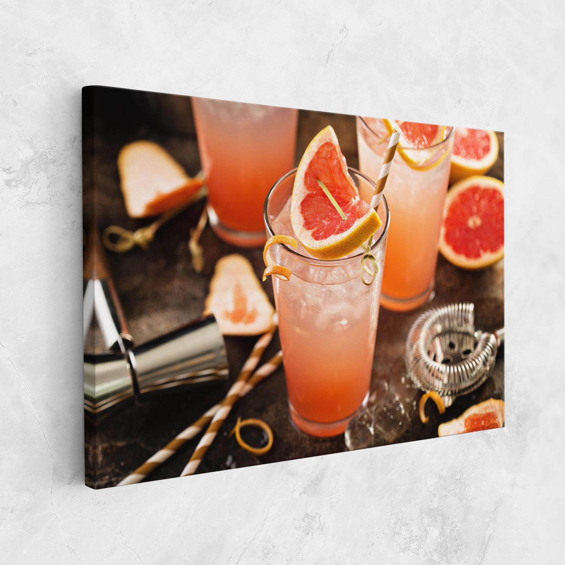 Tablou Canvas Grapefruit Cocktail mockup 1