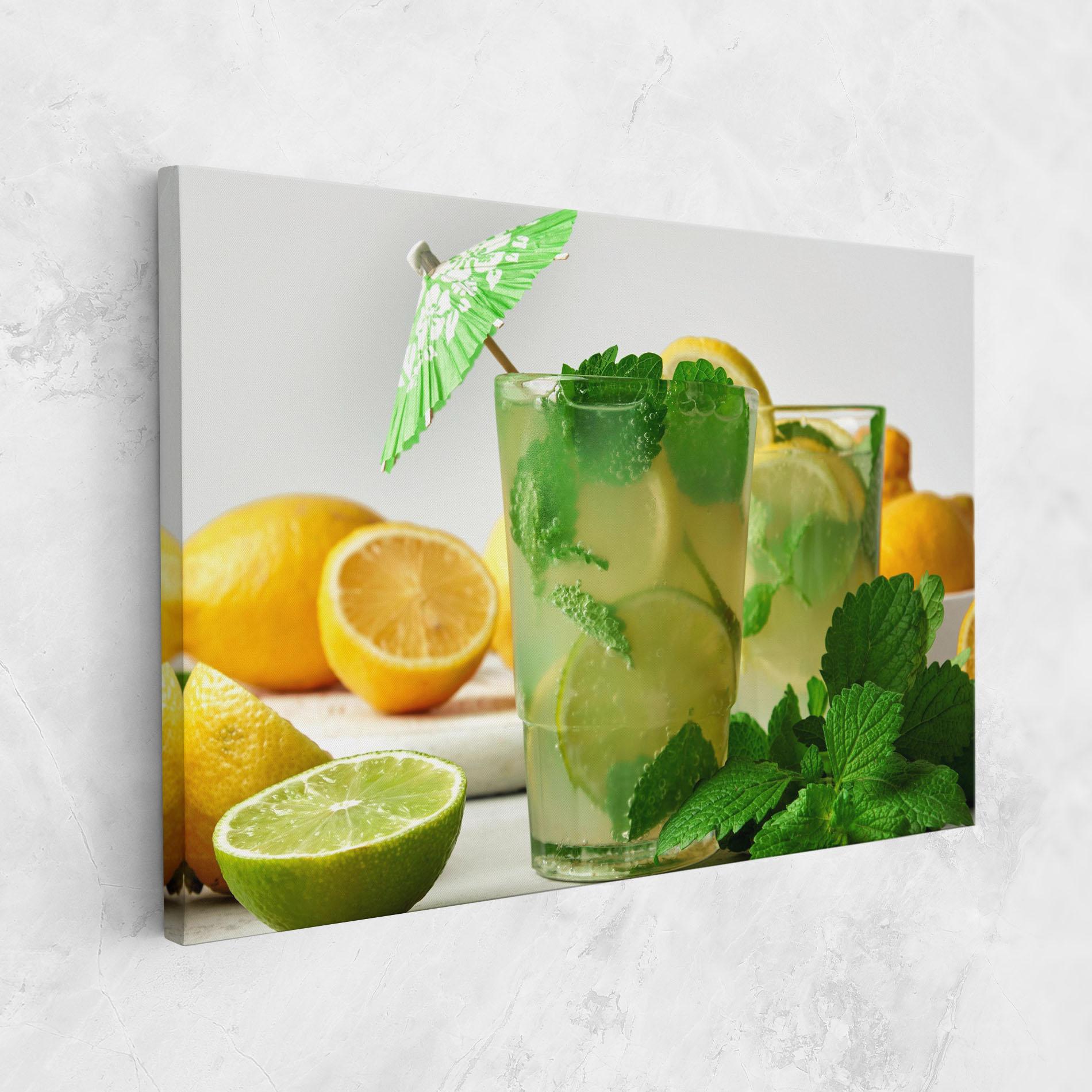 Tablou Canvas Mint Leaves Lemonade mockup 1
