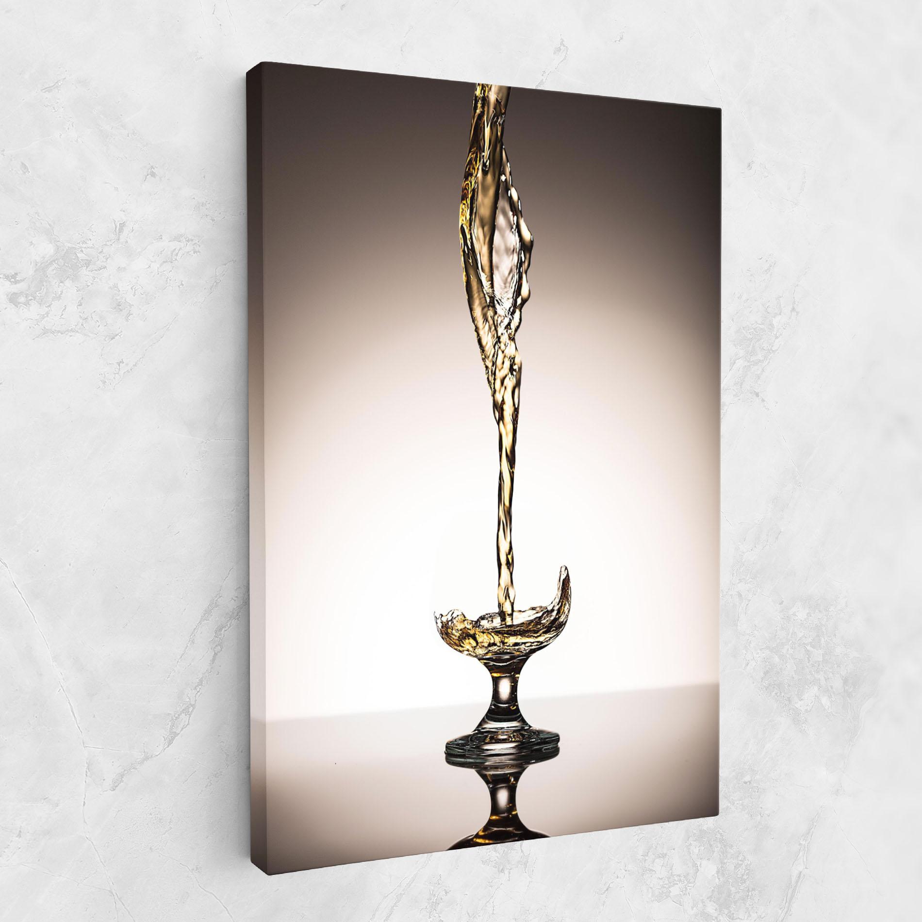 Tablou Canvas White Wine Splash mockup 1