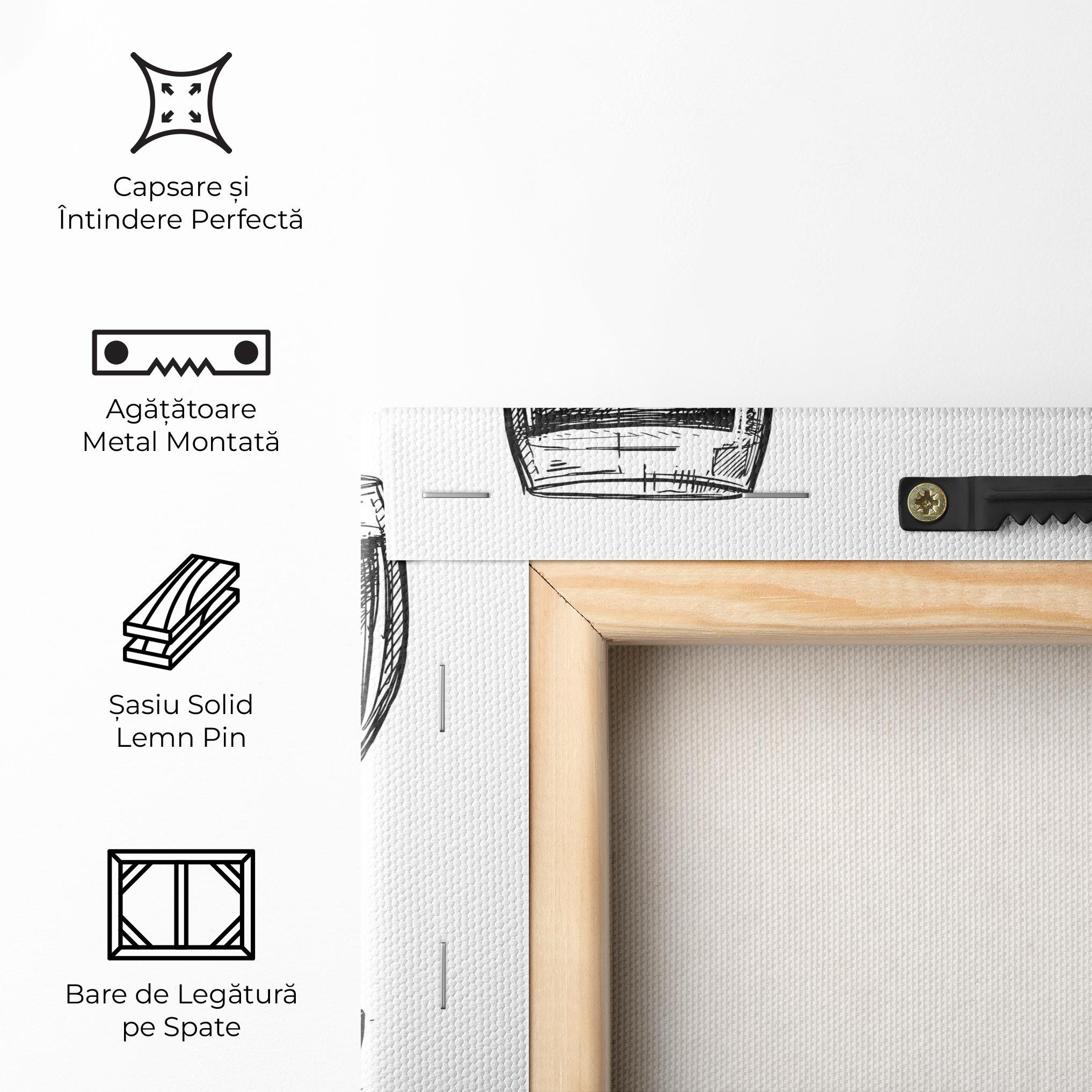 Tablou Canvas Black Line Drinks mockup 5