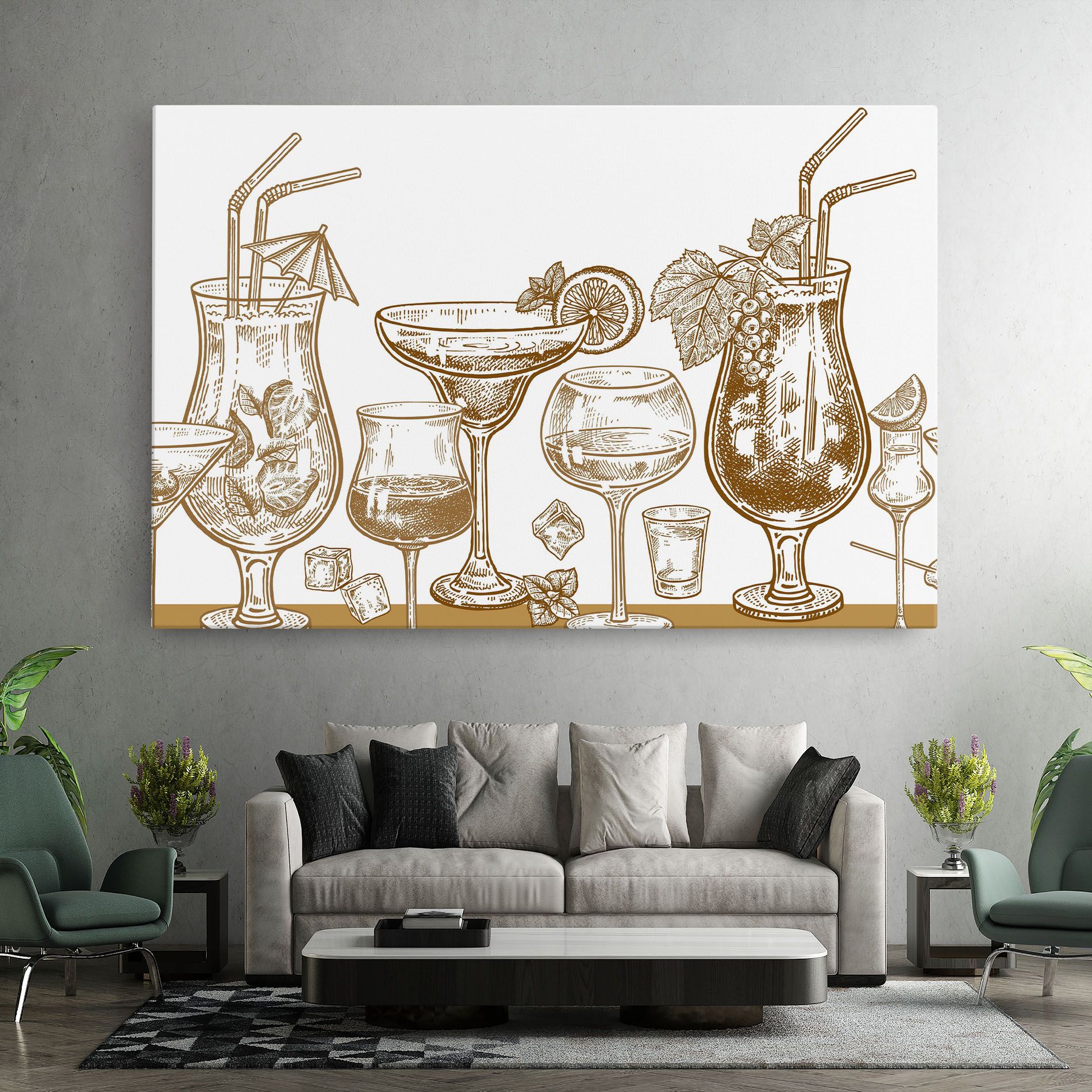 Brown Line Drinks mockup 7