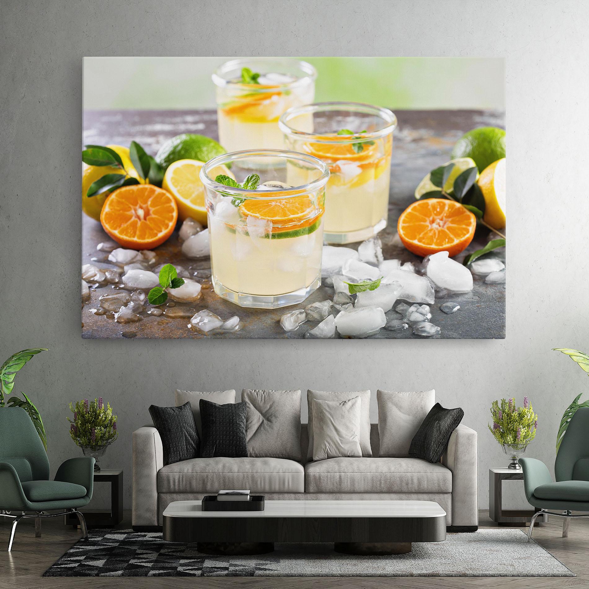Tablou Canvas Citrus Fruit Lemonade mockup 7