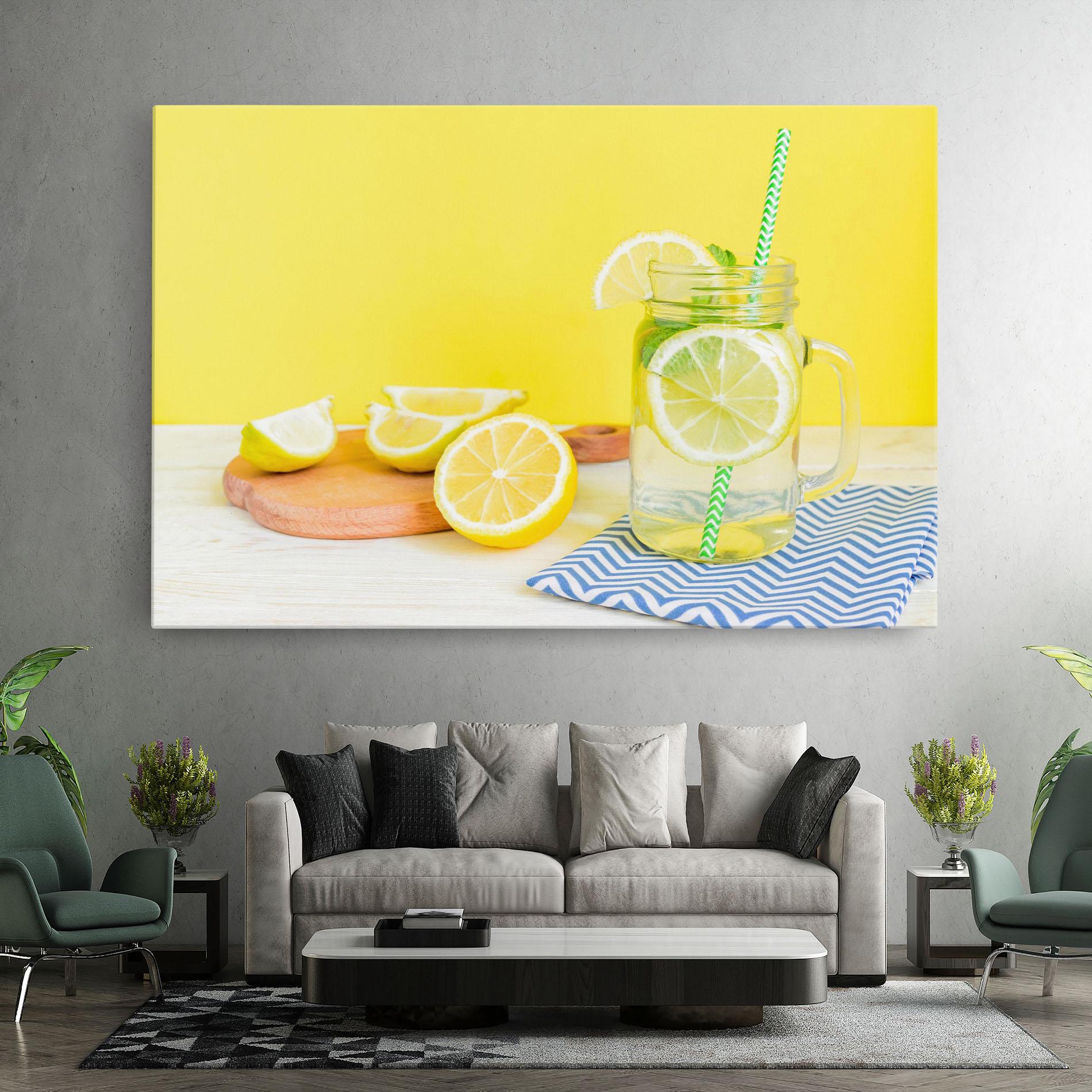 Tablou Canvas Citrus Lemonade Water mockup 7