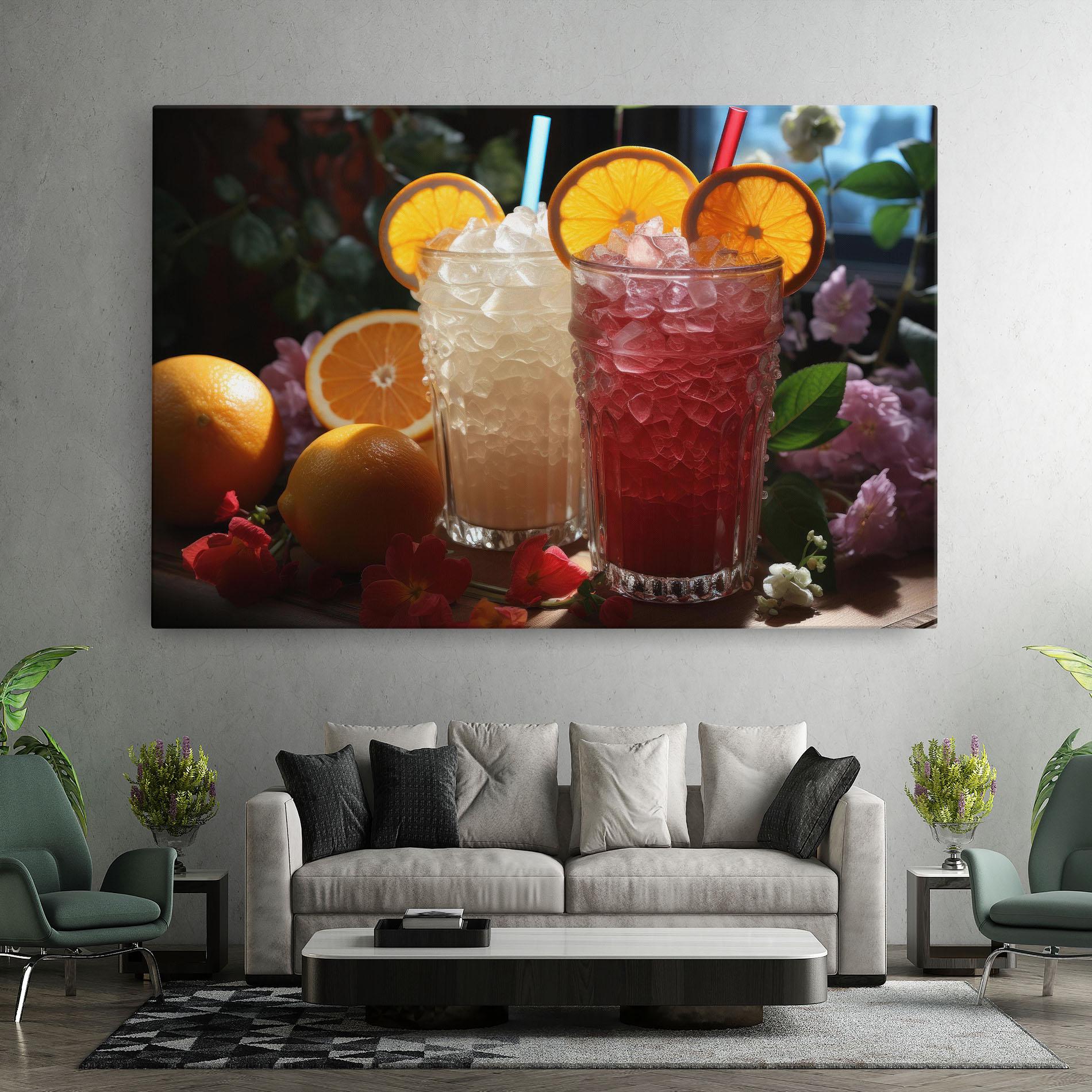 Tablou Canvas Citrus Smoothie Drink mockup 7