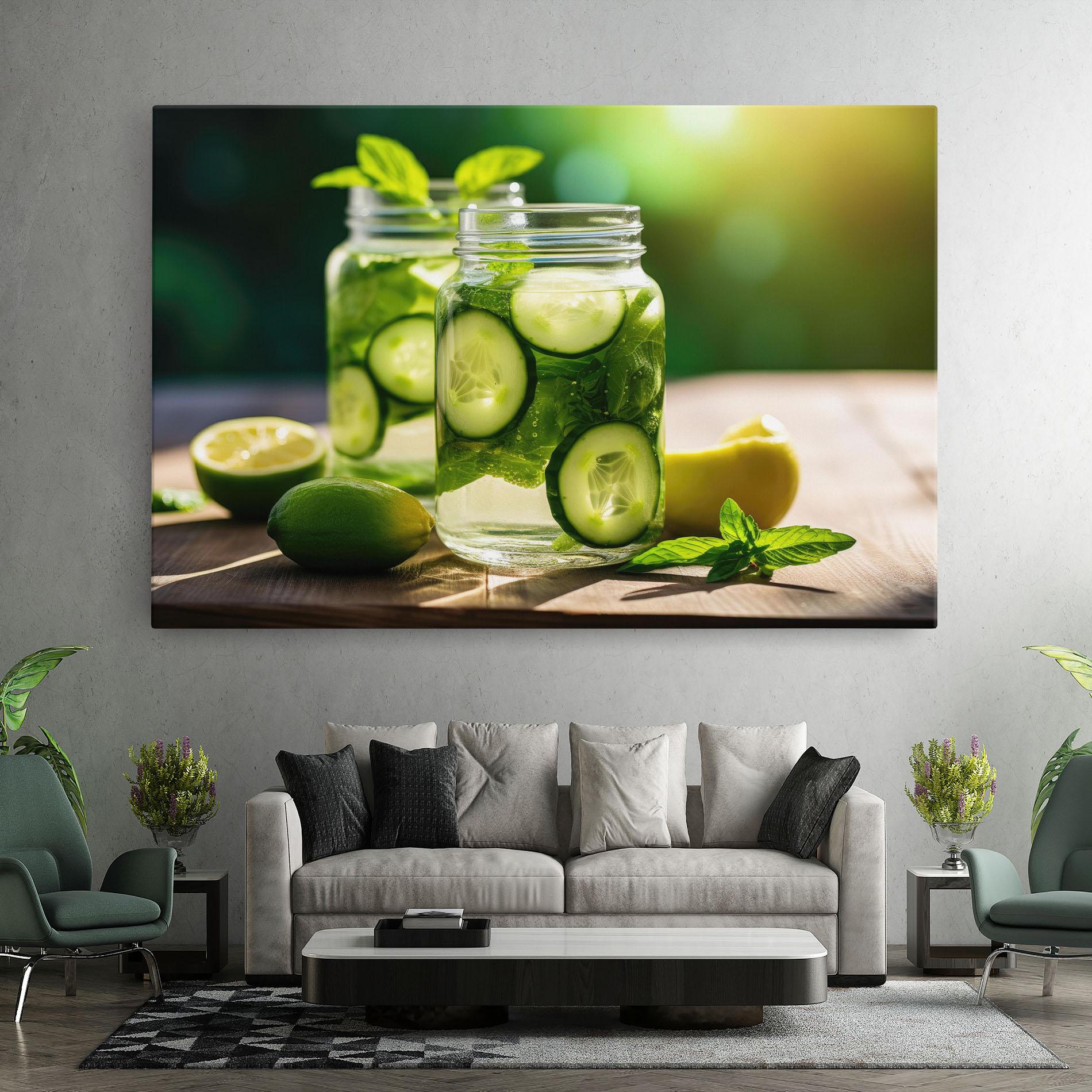 Tablou Canvas Cold Drink Cucumber mockup 7