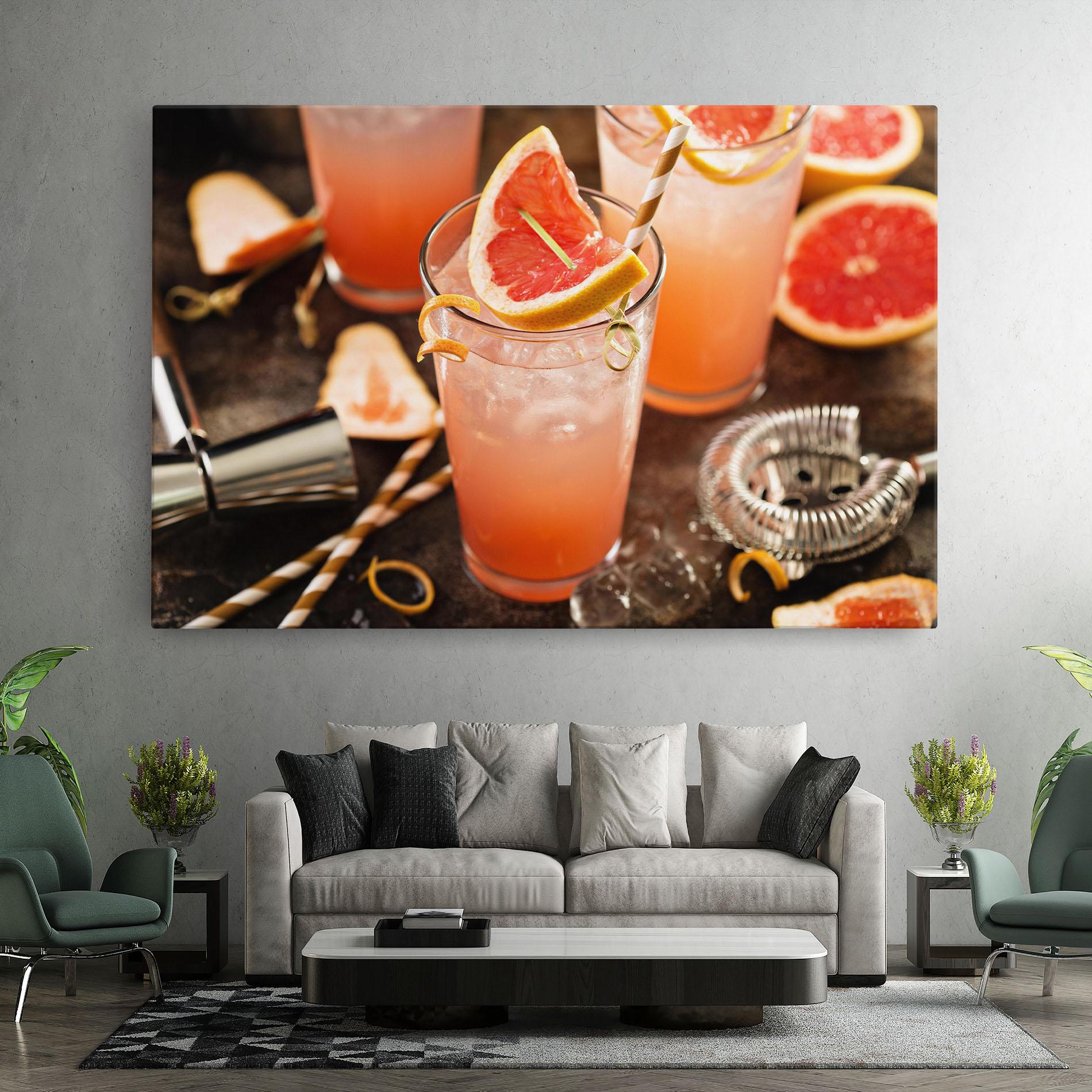Tablou Canvas Grapefruit Cocktail mockup 7