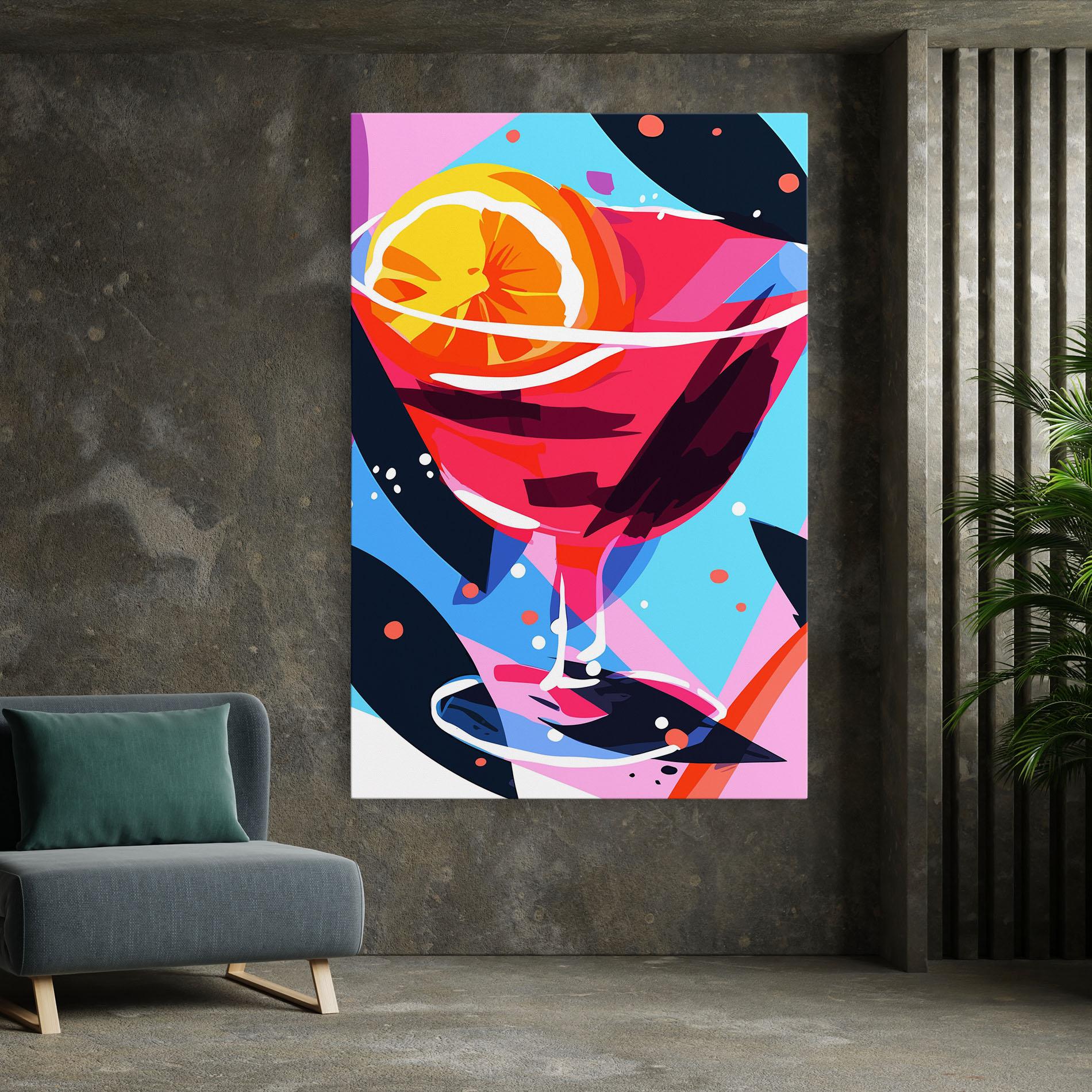 Tablou Canvas Red Cocktail Art mockup 7