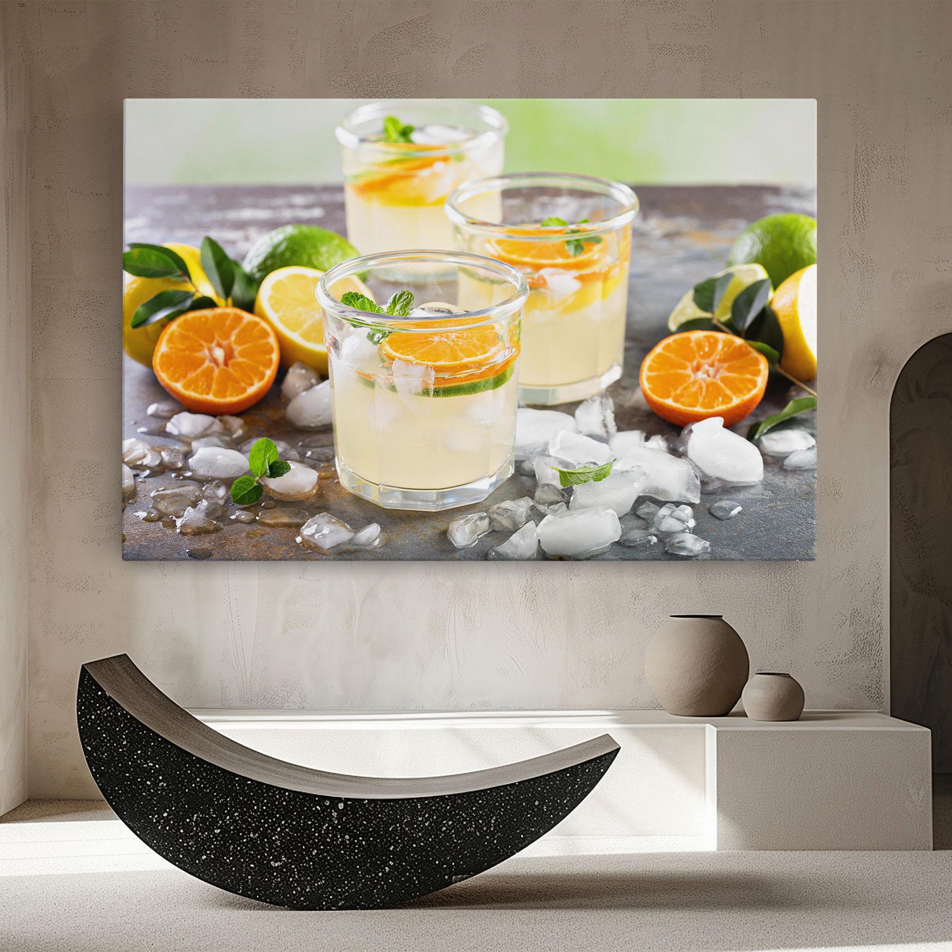 Tablou Canvas Citrus Fruit Lemonade mockup 8