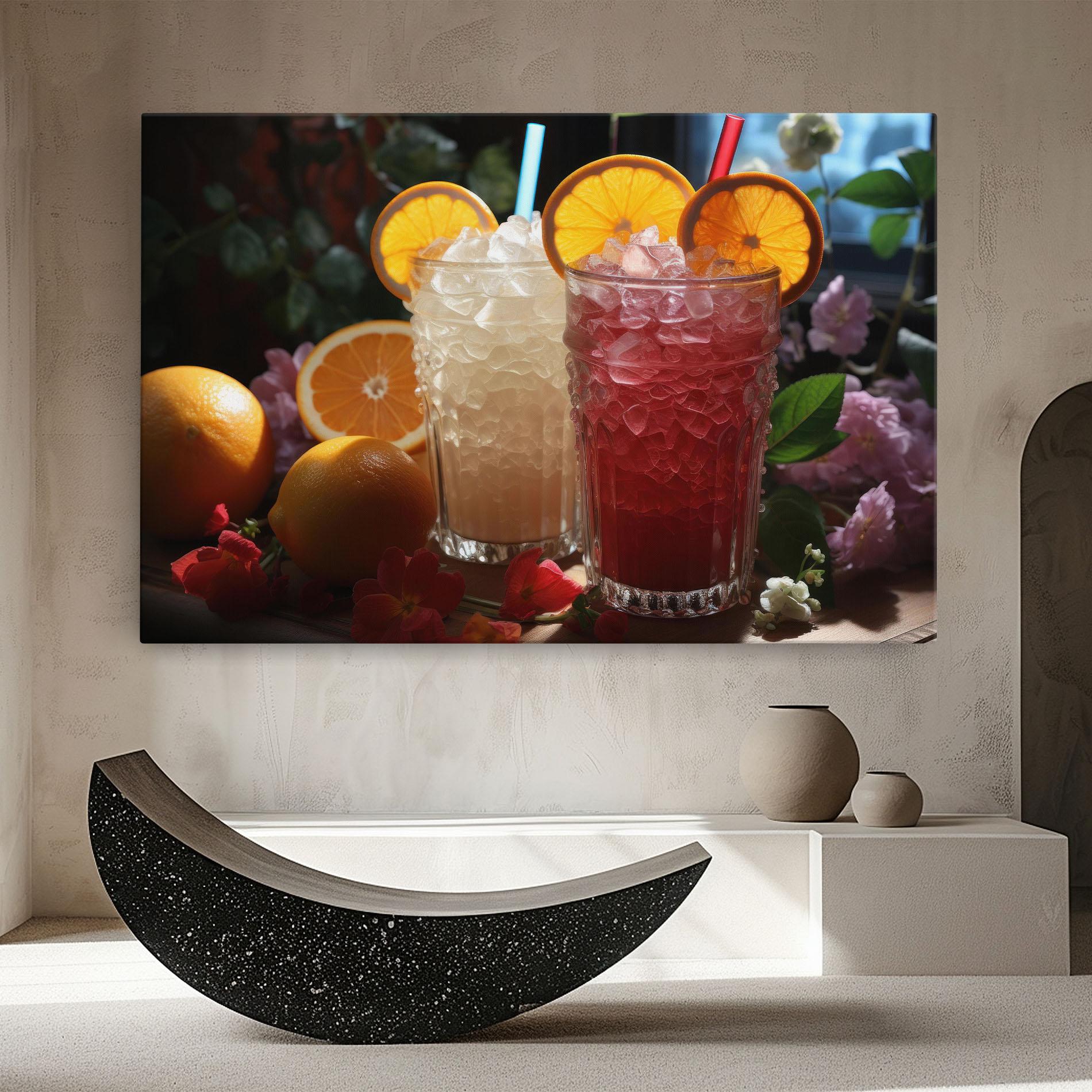 Tablou Canvas Citrus Smoothie Drink mockup 8