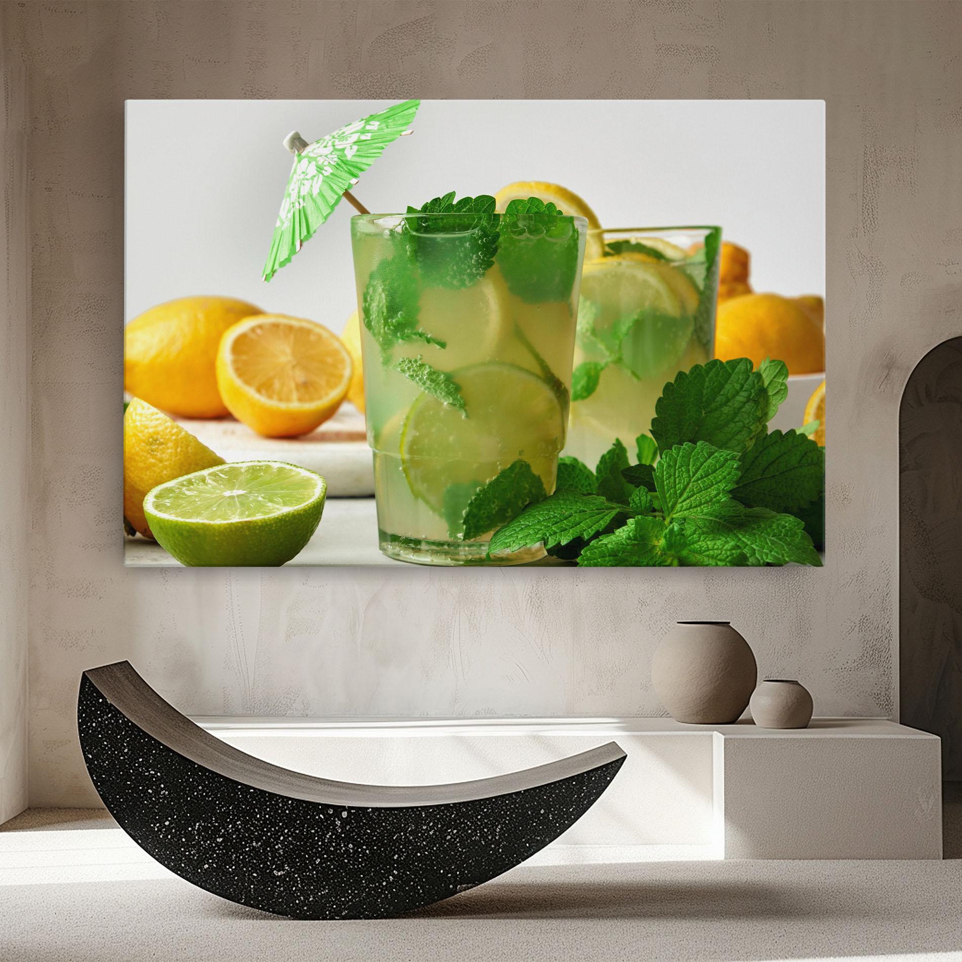 Tablou Canvas Mint Leaves Lemonade mockup 8
